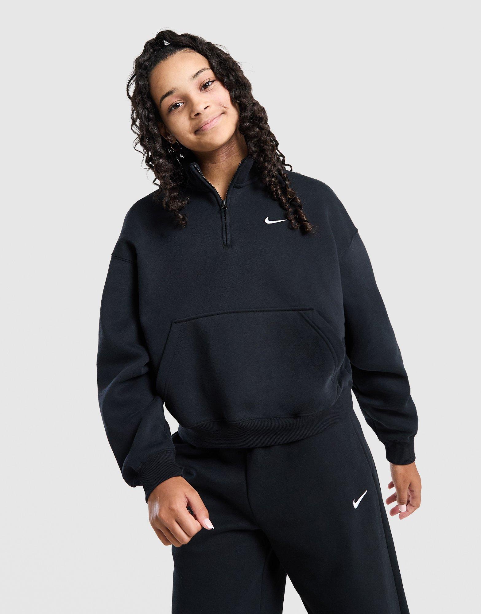 Nike Girls' Studio Fleece 1/4 Zip Sweatshirt Junior