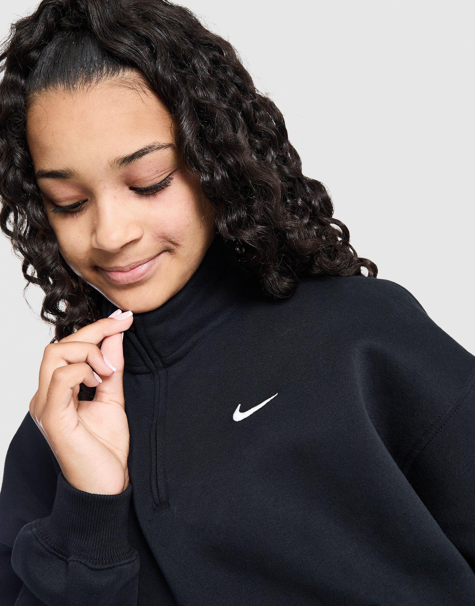 Nike Girls' Studio Fleece 1/4 Zip Sweatshirt Junior