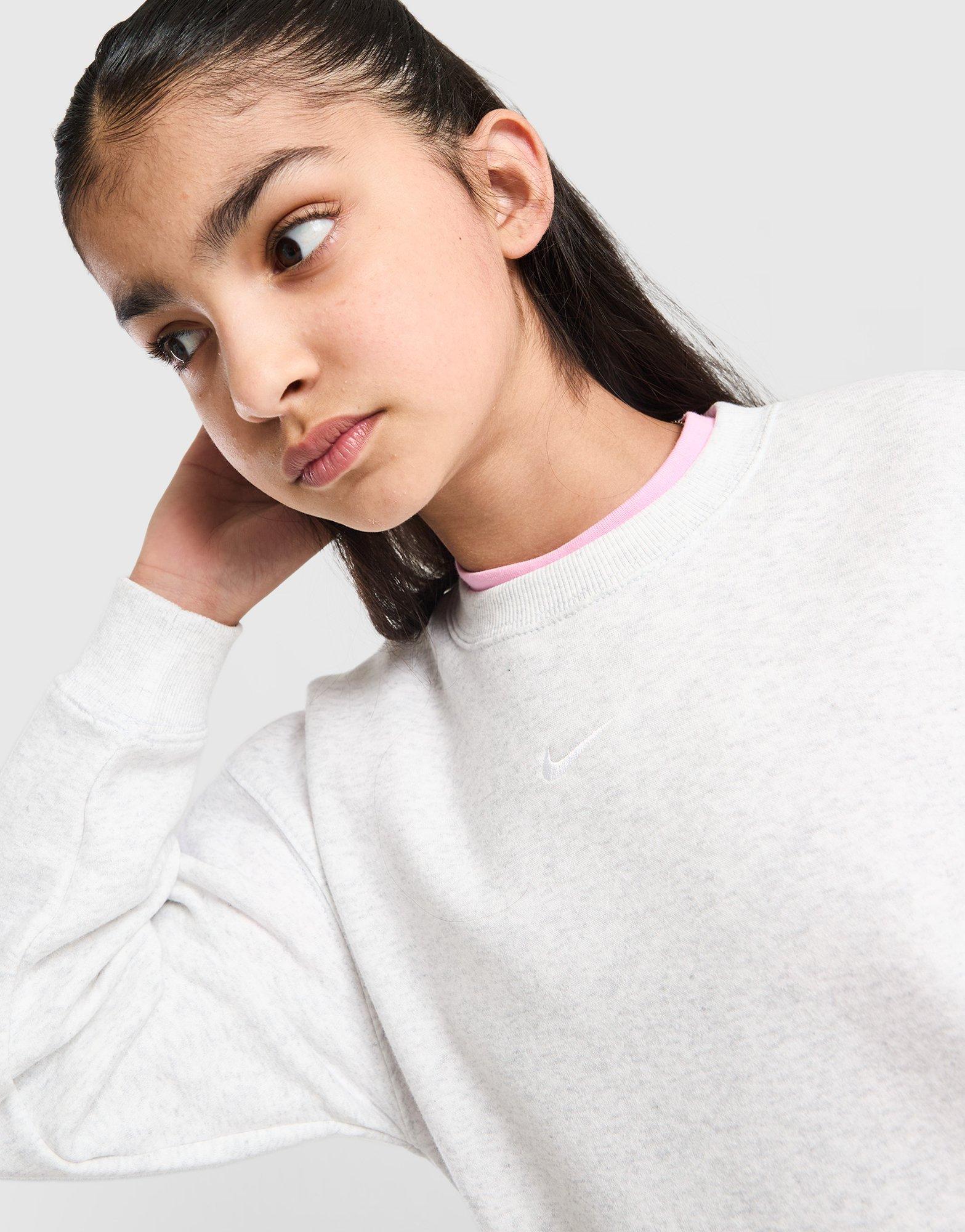 Nike Girls' Studio Fleece Crew Sweatshirt Junior