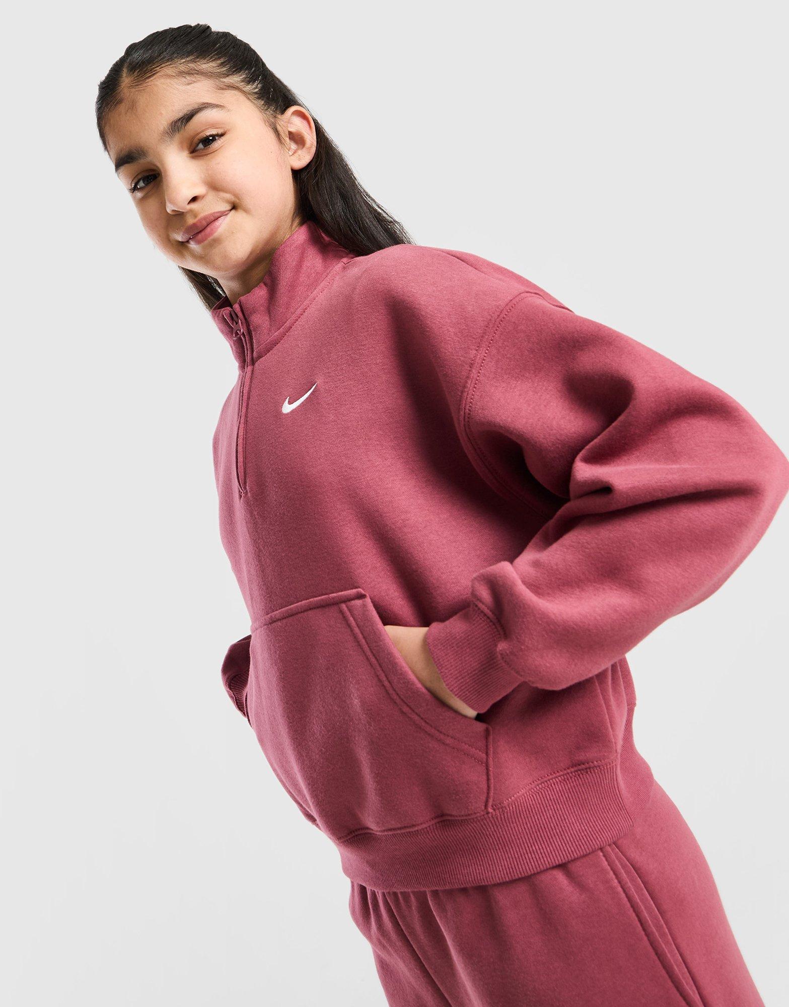 Nike Girls' Studio Fleece 1/4 Zip Sweatshirt Junior