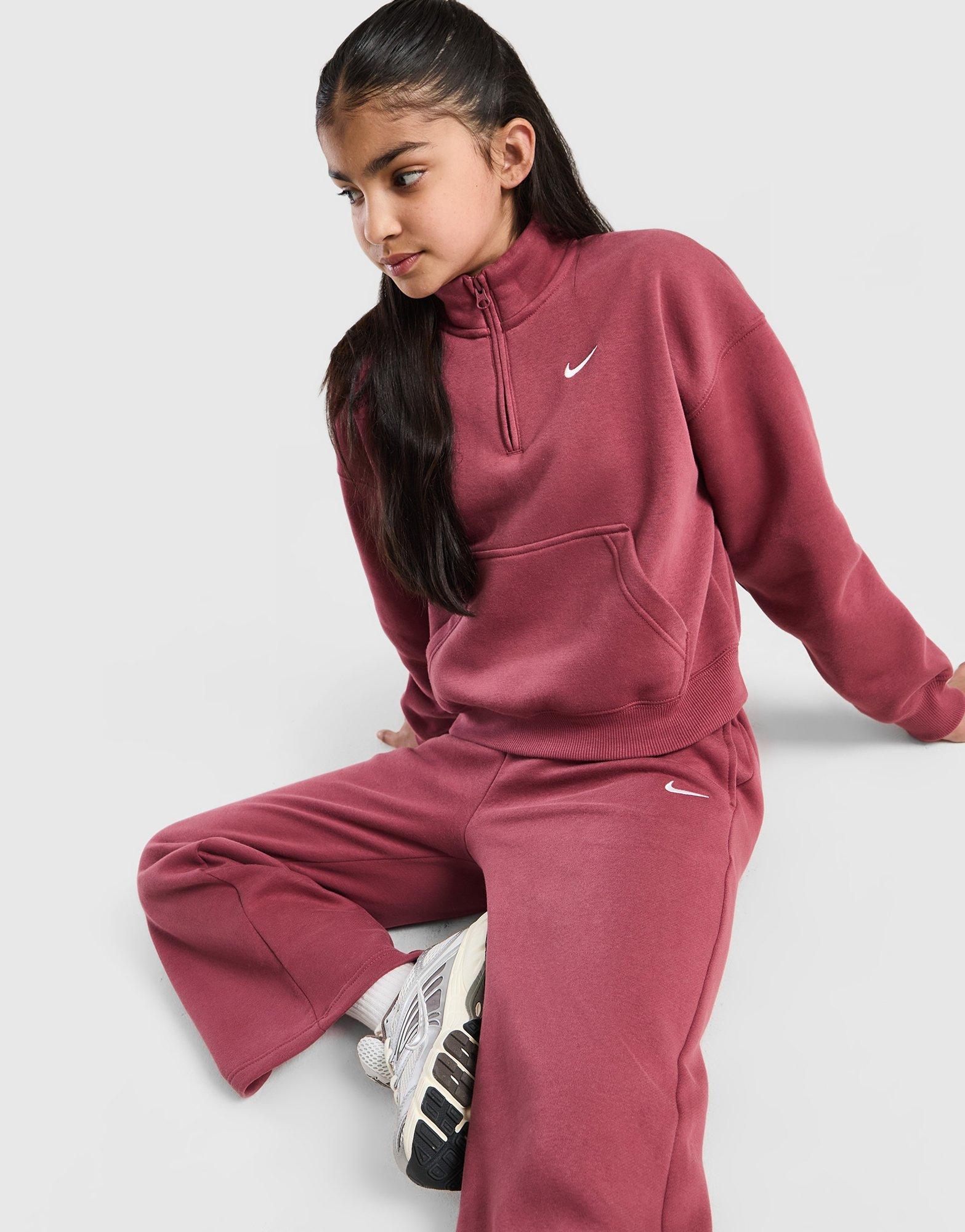 Nike Girls' Studio Fleece 1/4 Zip Sweatshirt Junior