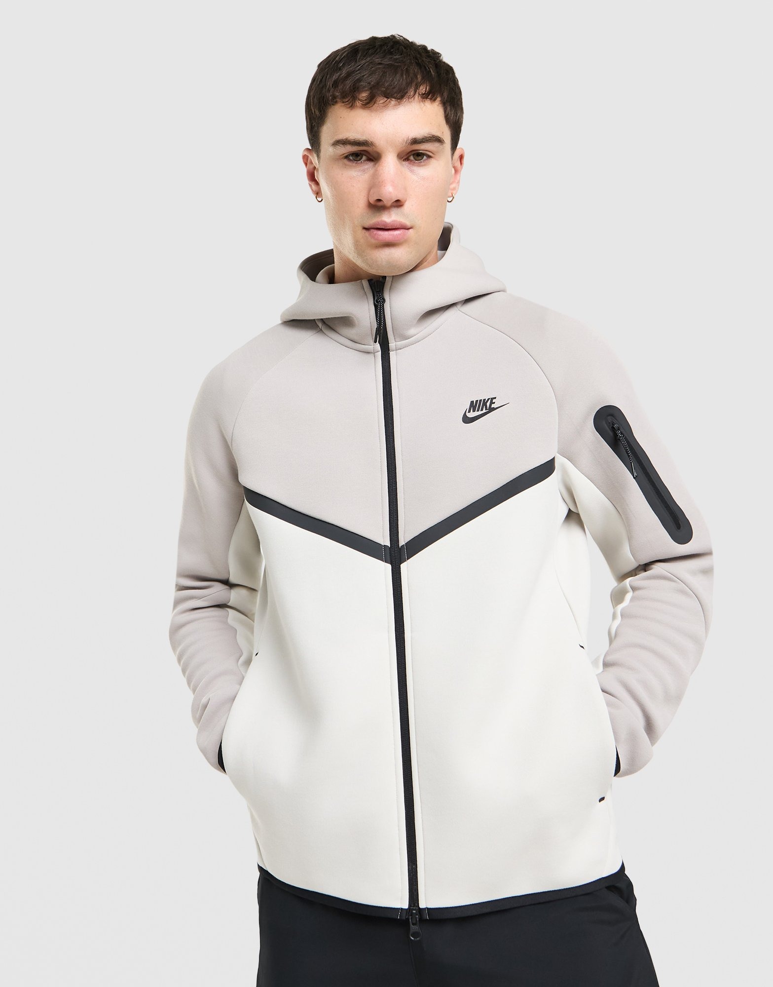 Grey Nike Tech Fleece Full Zip Hoodie - JD Sports Global