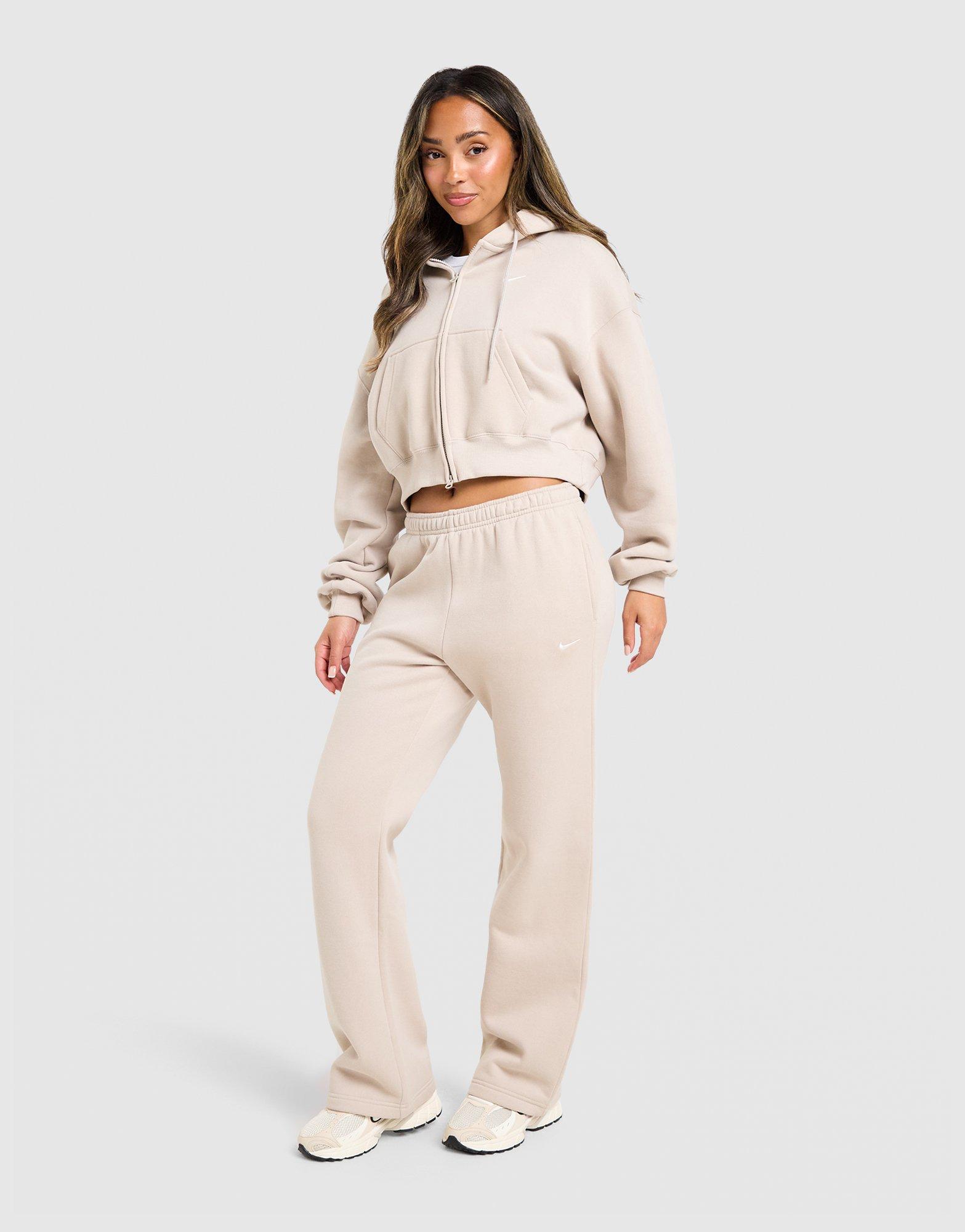 Nike Studio Fleece Cropped Full Zip Hoodie