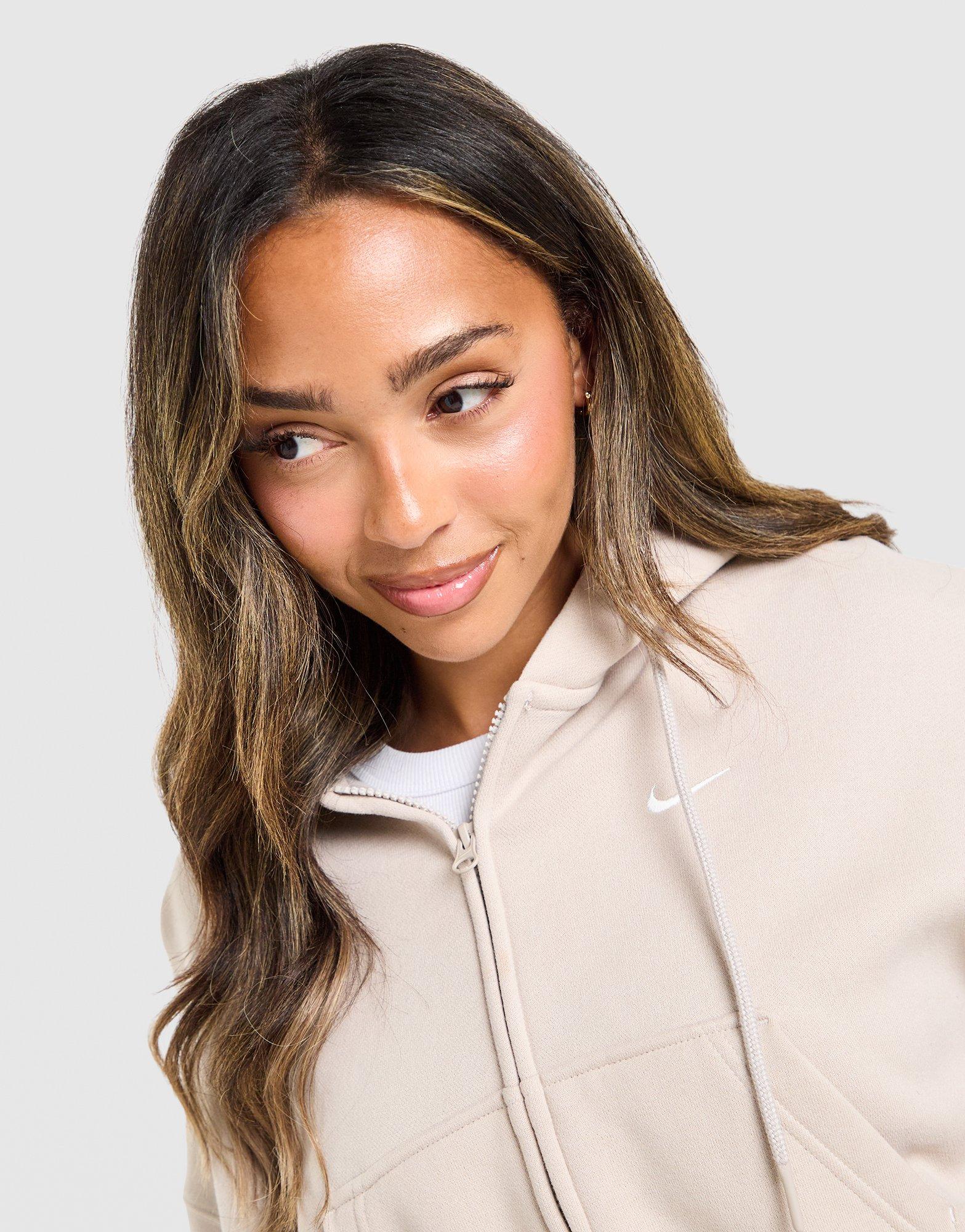 Nike Studio Fleece Cropped Full Zip Hoodie