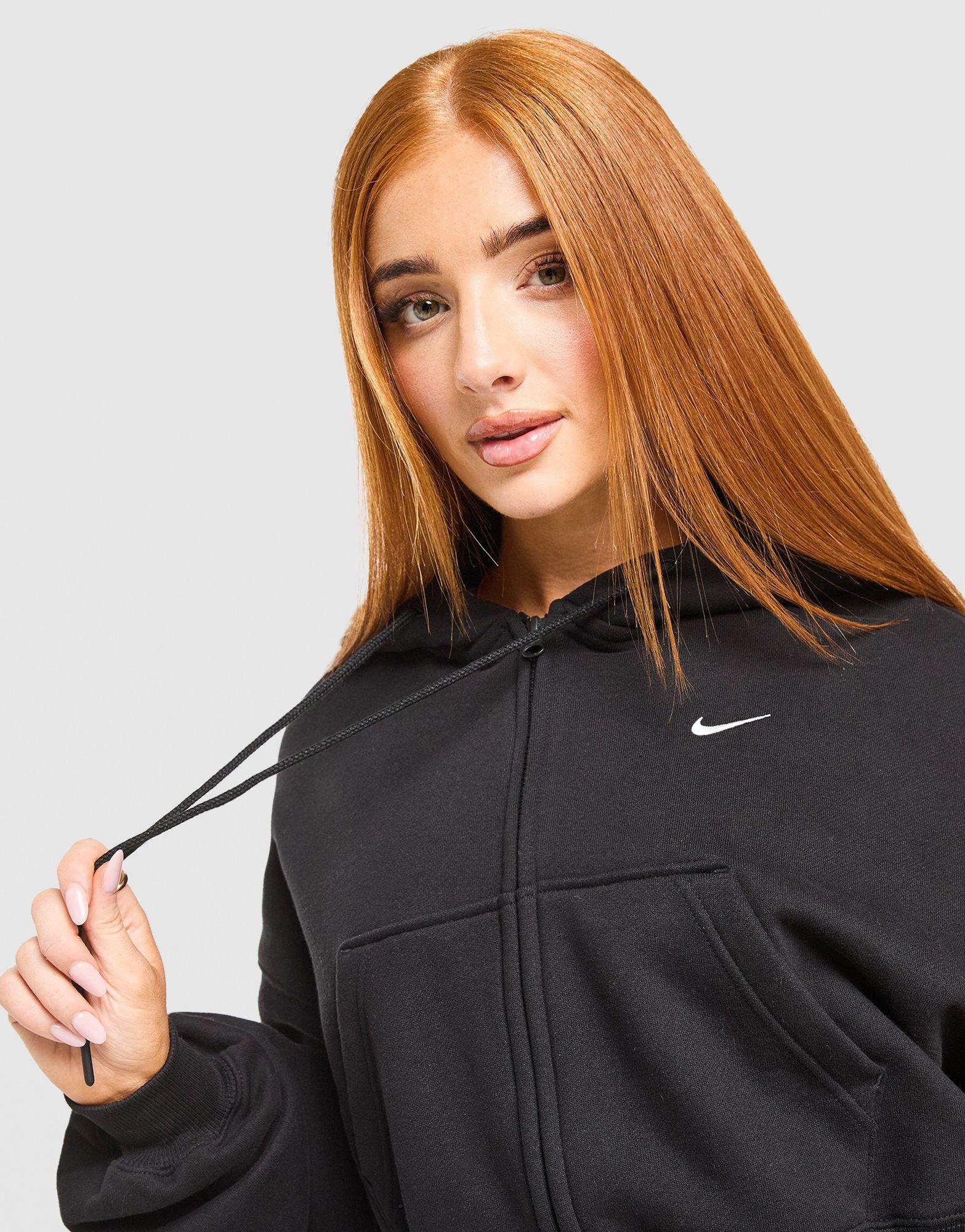 Nike Studio Fleece Cropped Full-Zip Hoodie