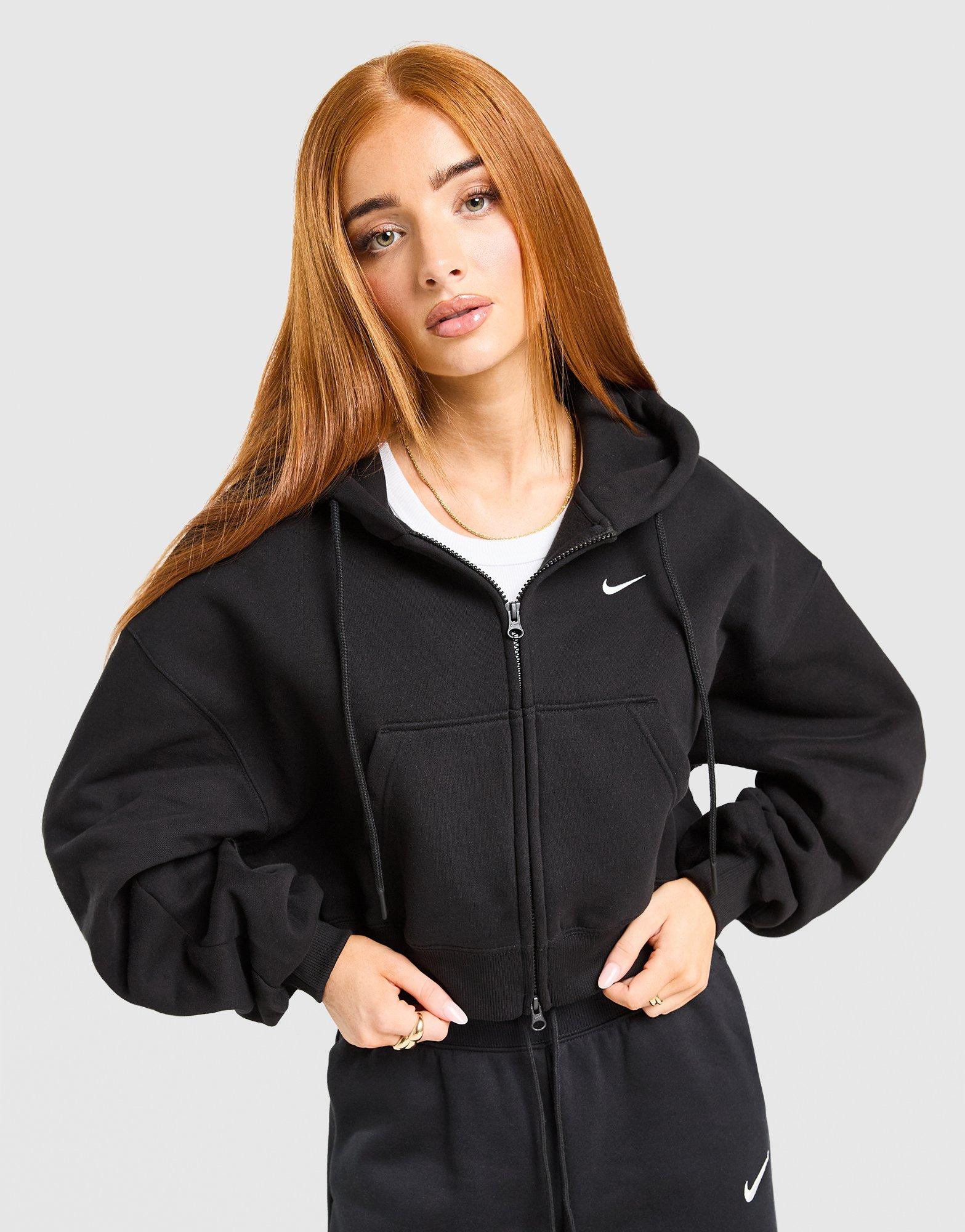 Nike Studio Fleece Cropped Full-Zip Hoodie