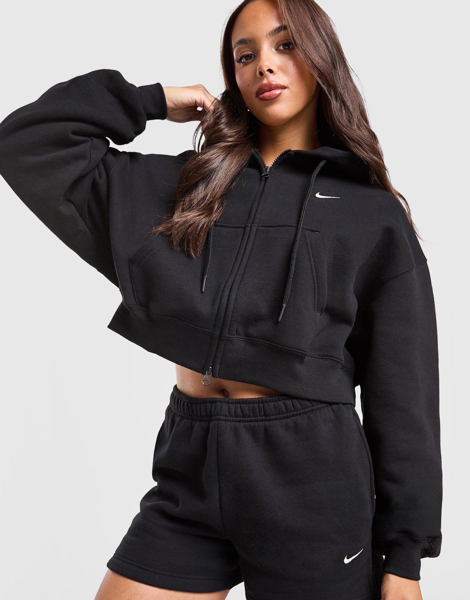 Nike Studio Fleece Cropped Full Zip Hoodie