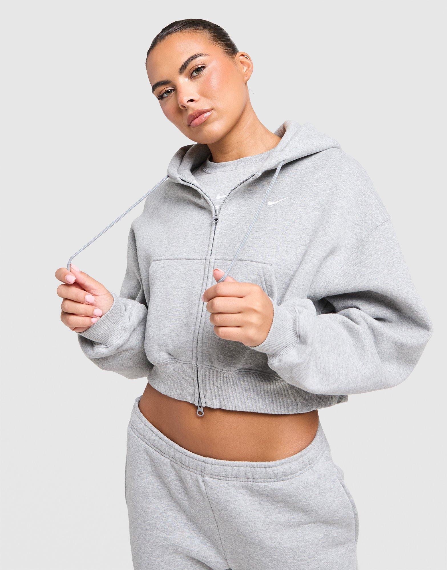 Nike Studio Fleece Cropped Full Zip Hoodie