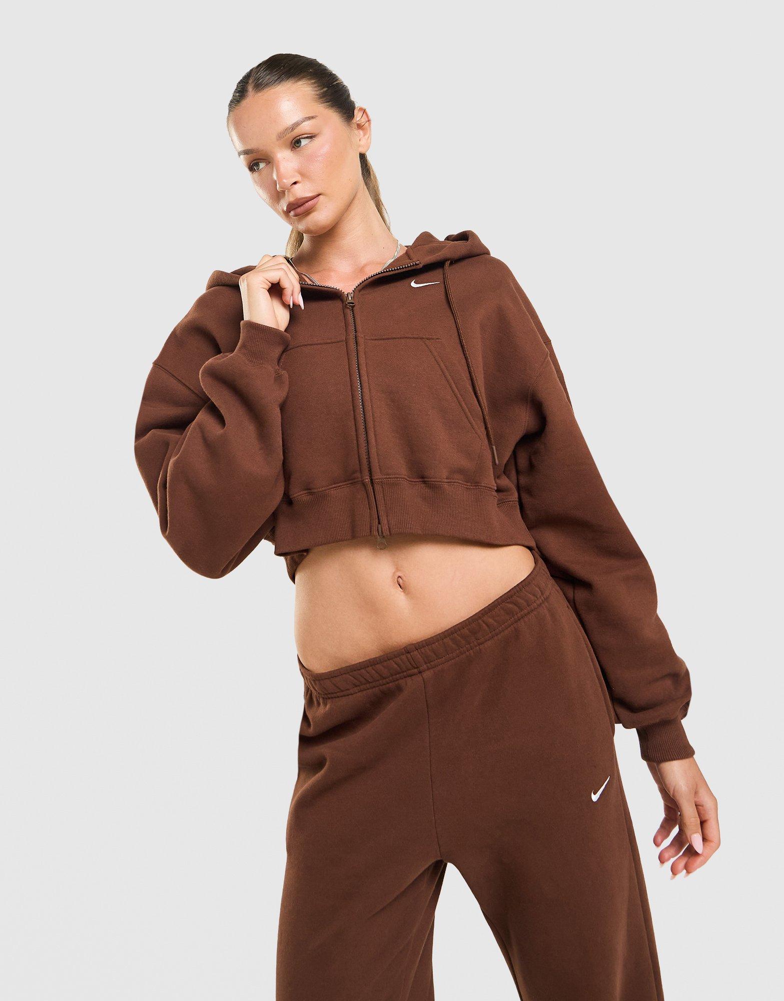 Nike Studio Fleece Cropped Full-Zip Hoodie