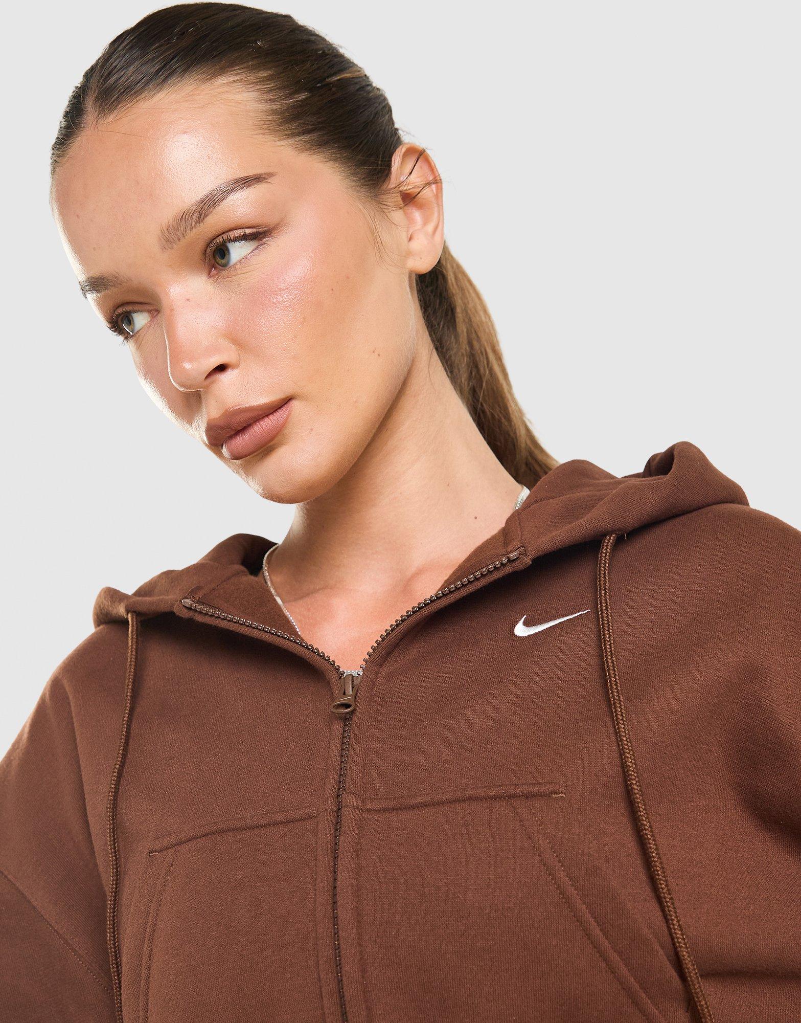 Nike Studio Fleece Cropped Full-Zip Hoodie