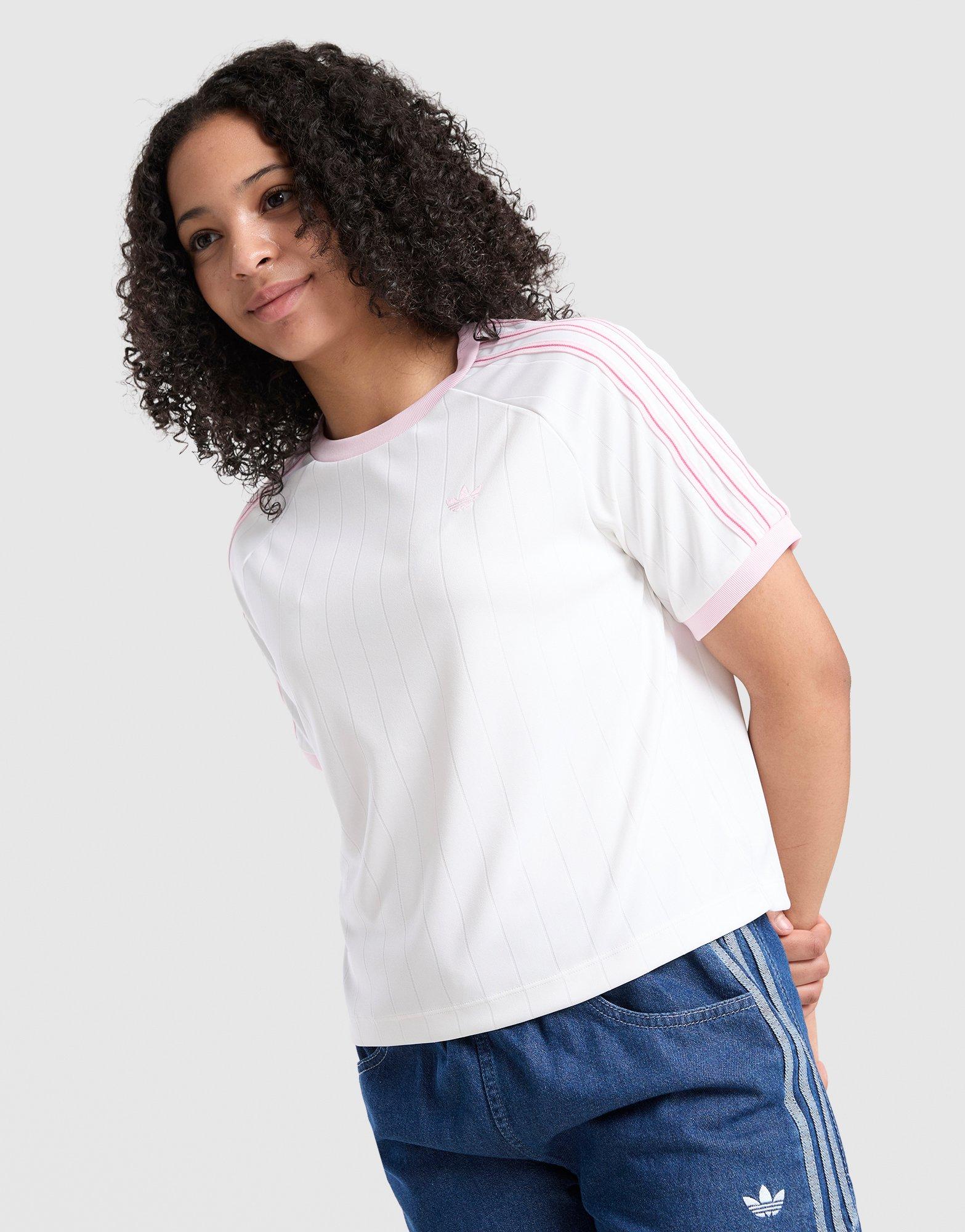 adidas Originals Girls' Poly 3-Stripes T-Shirt