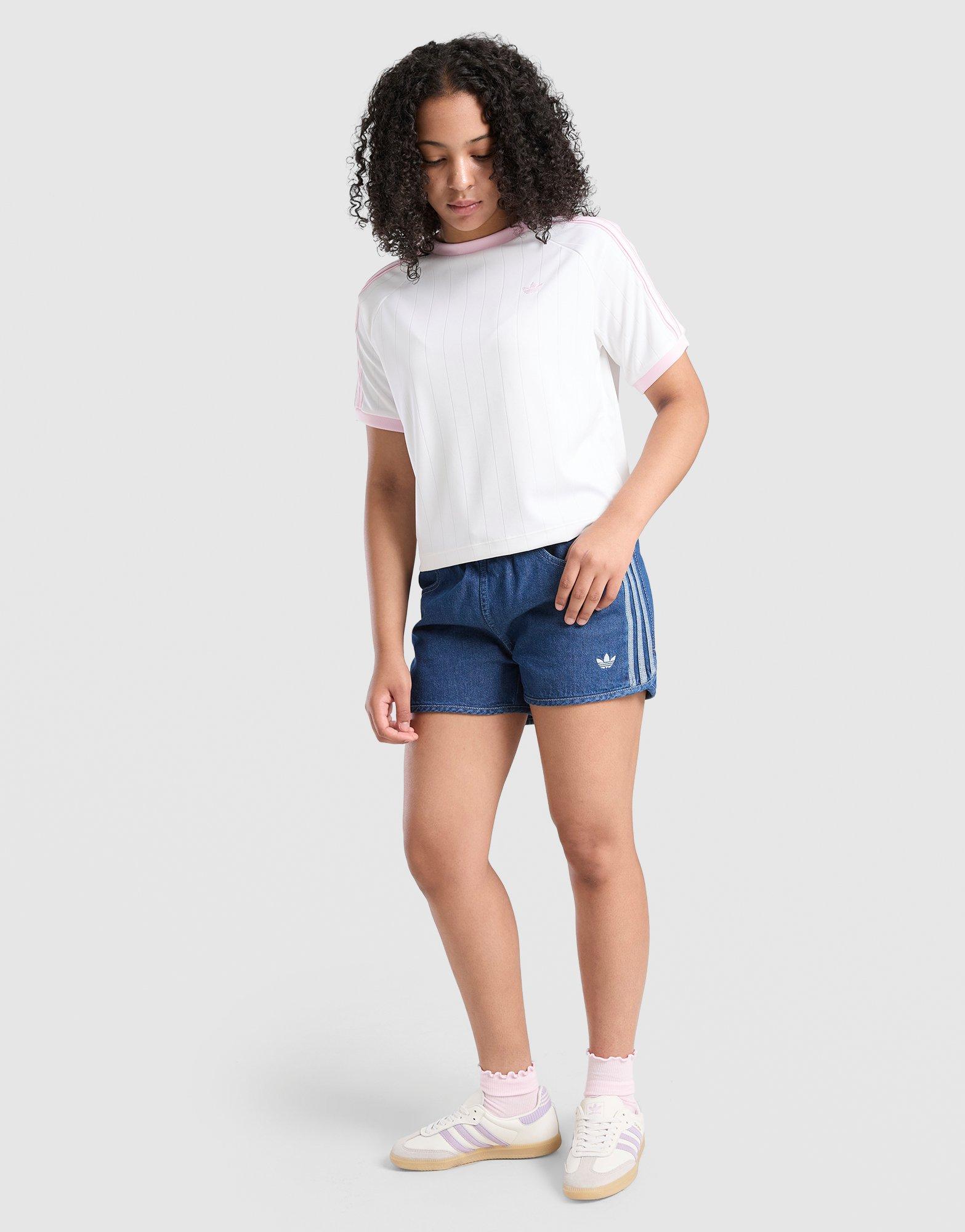 adidas Originals Girls' Poly 3-Stripes T-Shirt