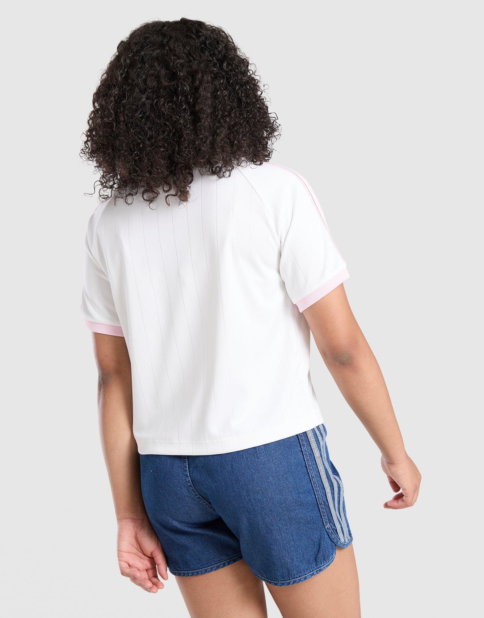 adidas Originals Girls' Poly 3-Stripes T-Shirt
