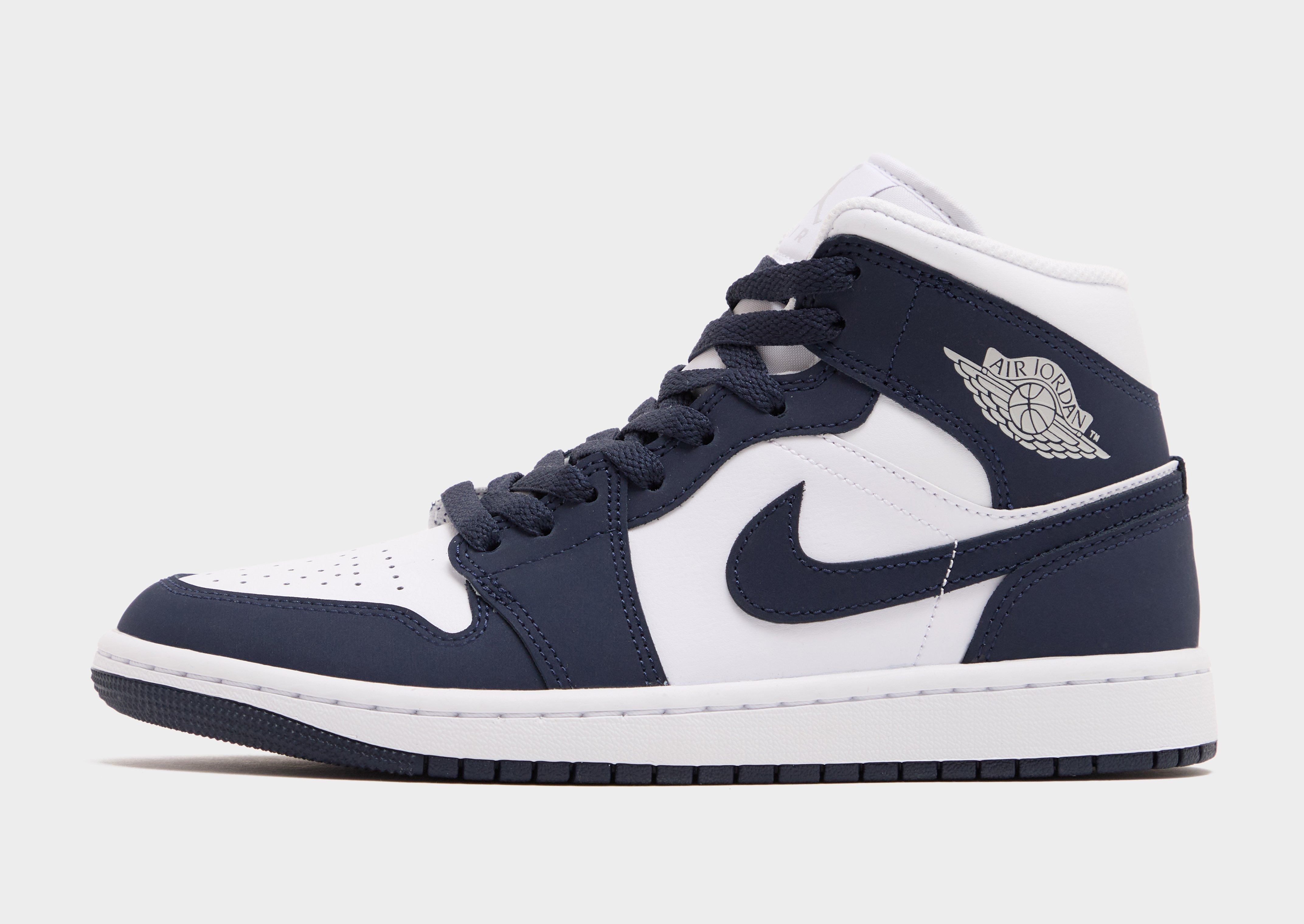 Nike Air Jordan 1 ネイビー/ホワイト 26cm White Jordan Air 1 Mid Women's - JD Sports Global