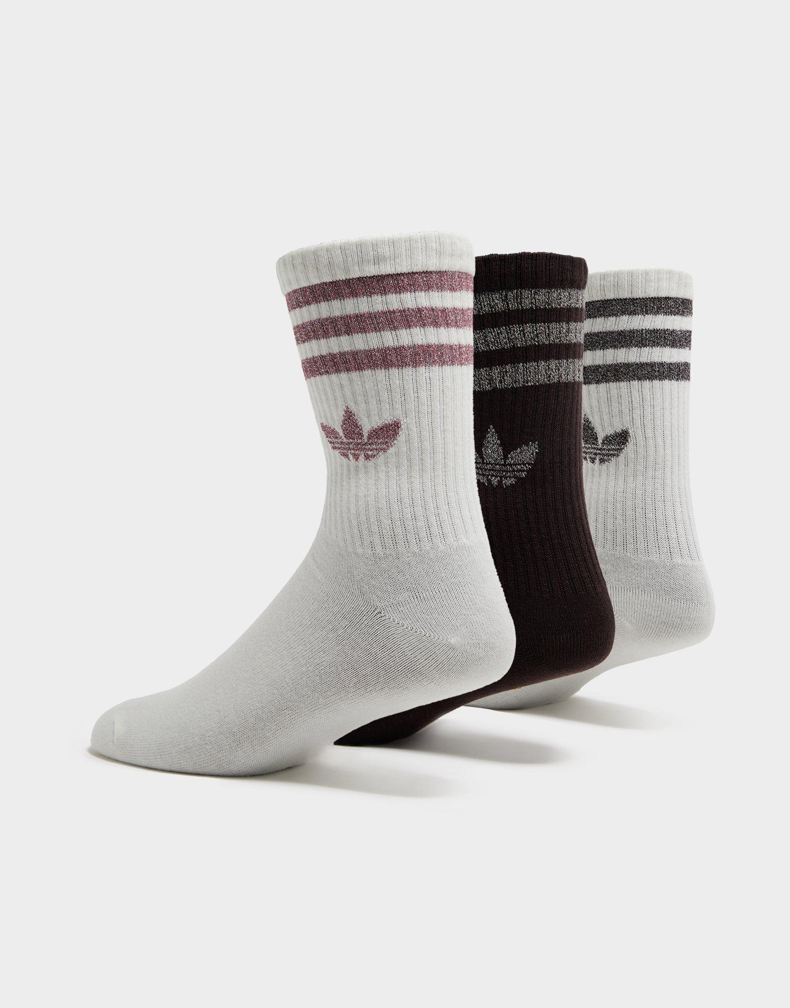 adidas Originals 3-Pack Glitter Crew Socks