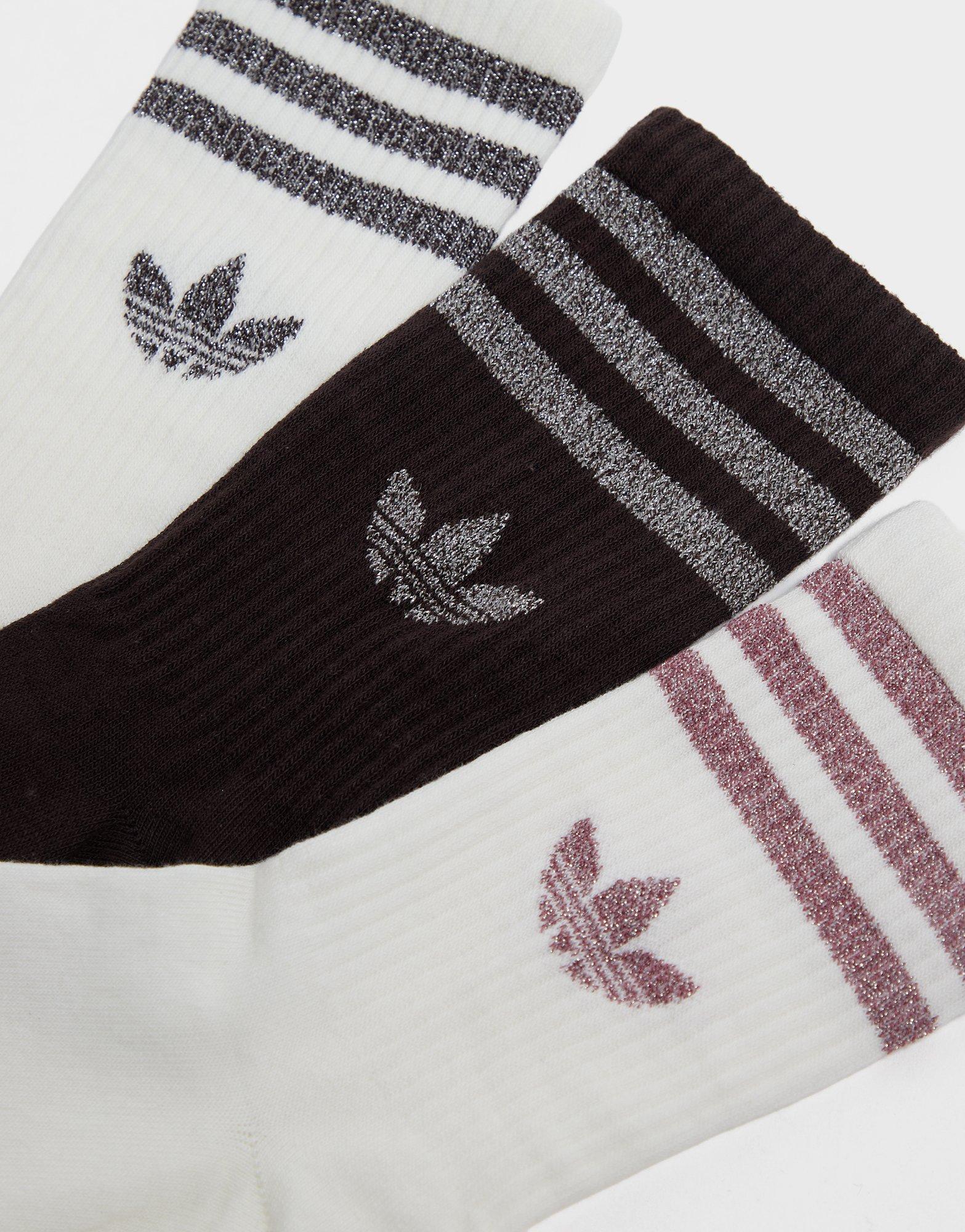 adidas Originals 3-Pack Glitter Crew Socks