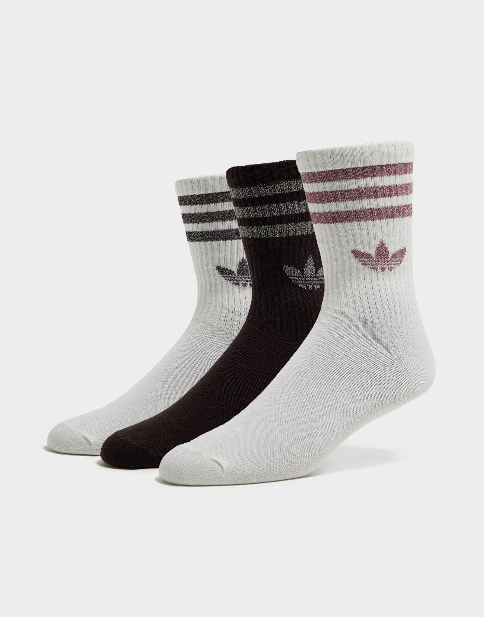 adidas Originals 3-Pack Glitter Crew Socks