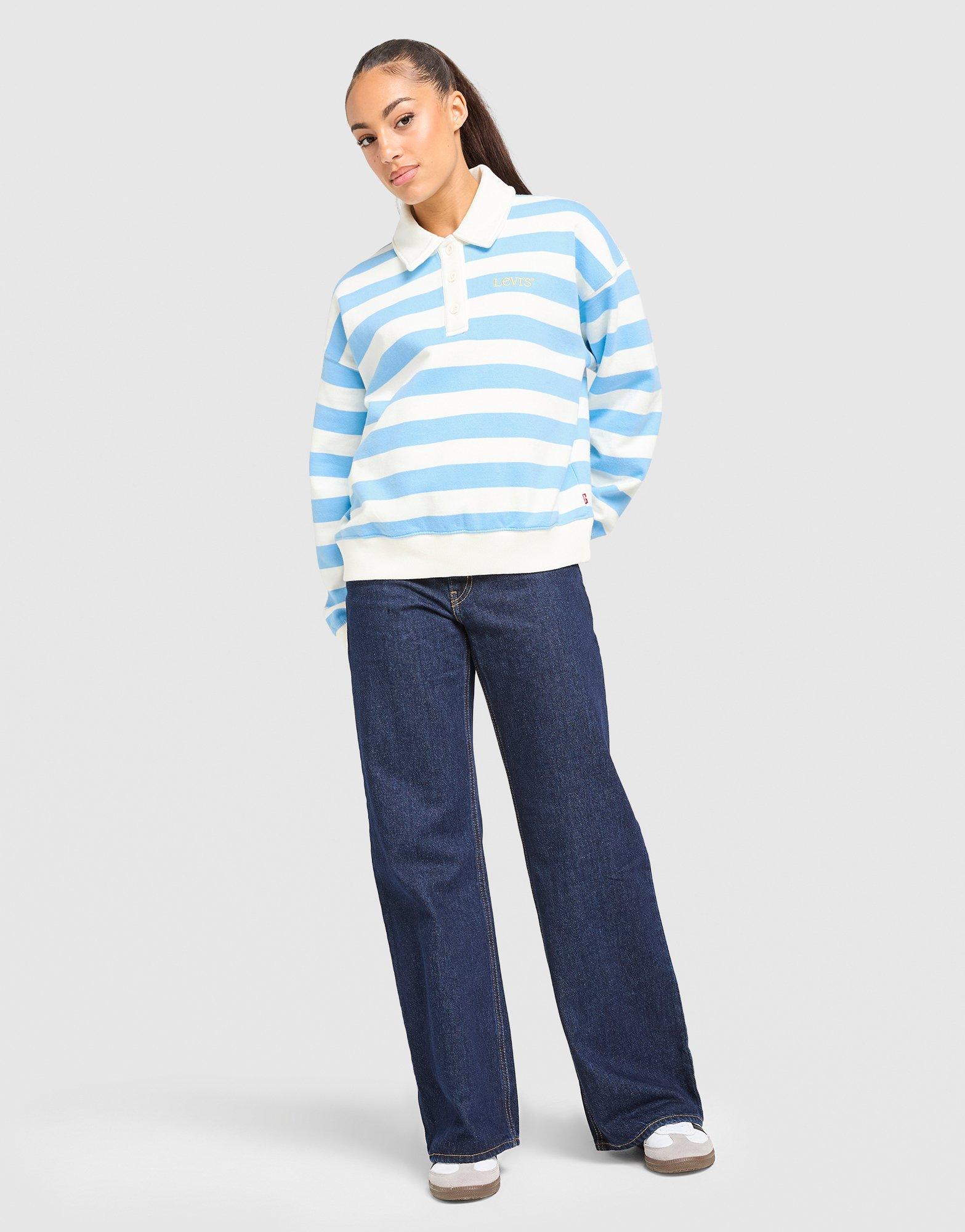 LEVI'S Stripe Rugby Fleece Sweatshirt