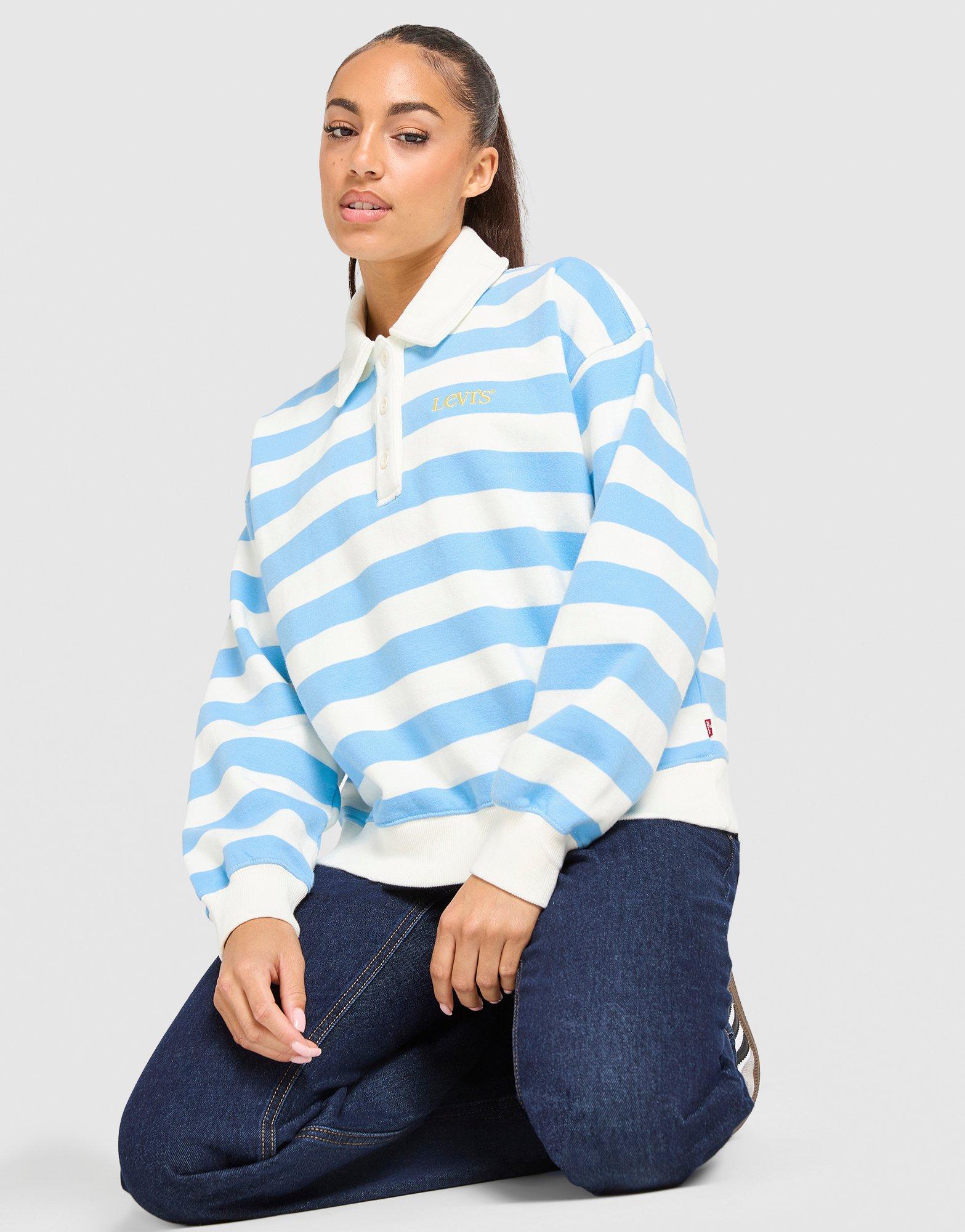 LEVI'S Stripe Rugby Fleece Sweatshirt