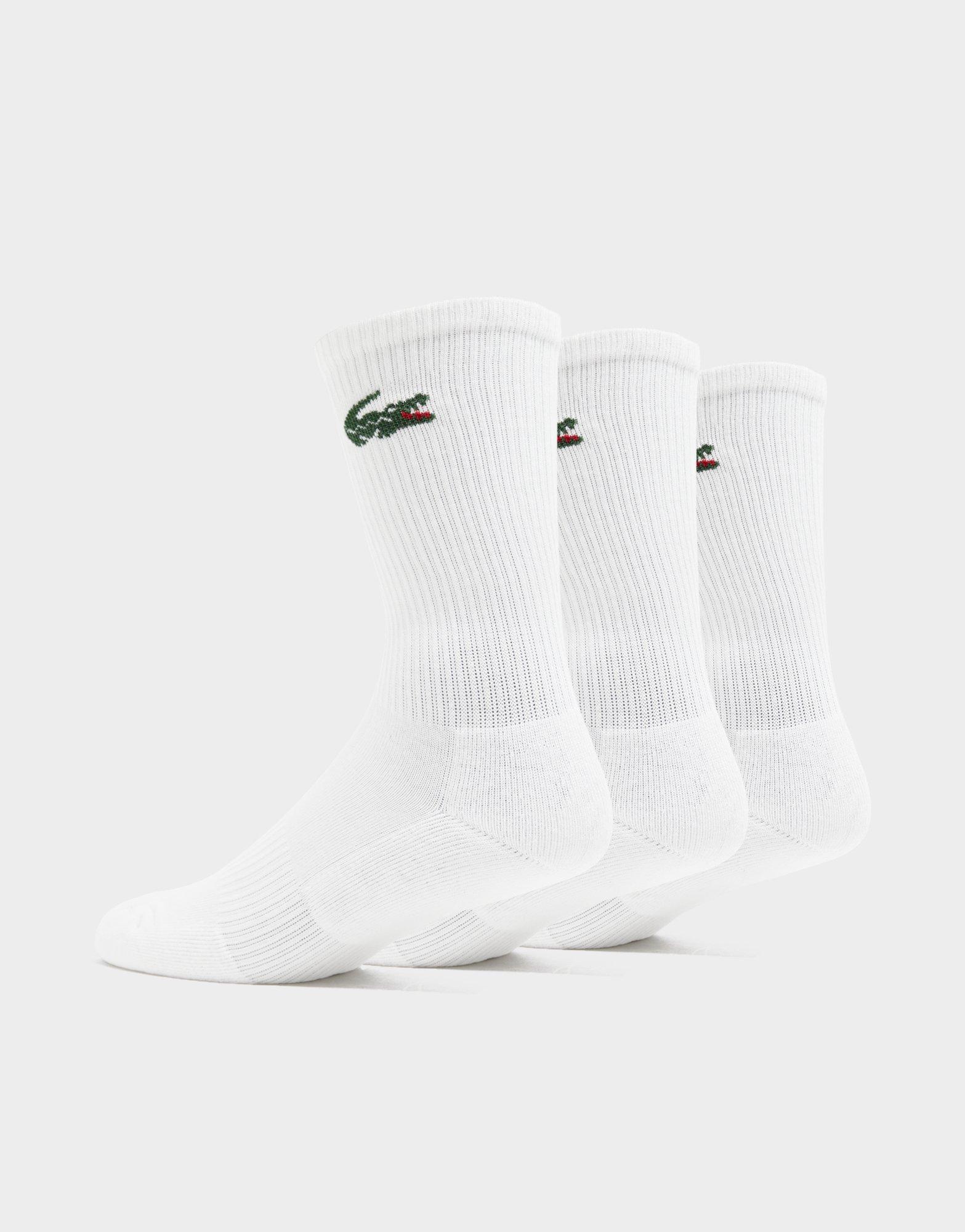 Lacoste Crocodile 3-Pack Crew Socks