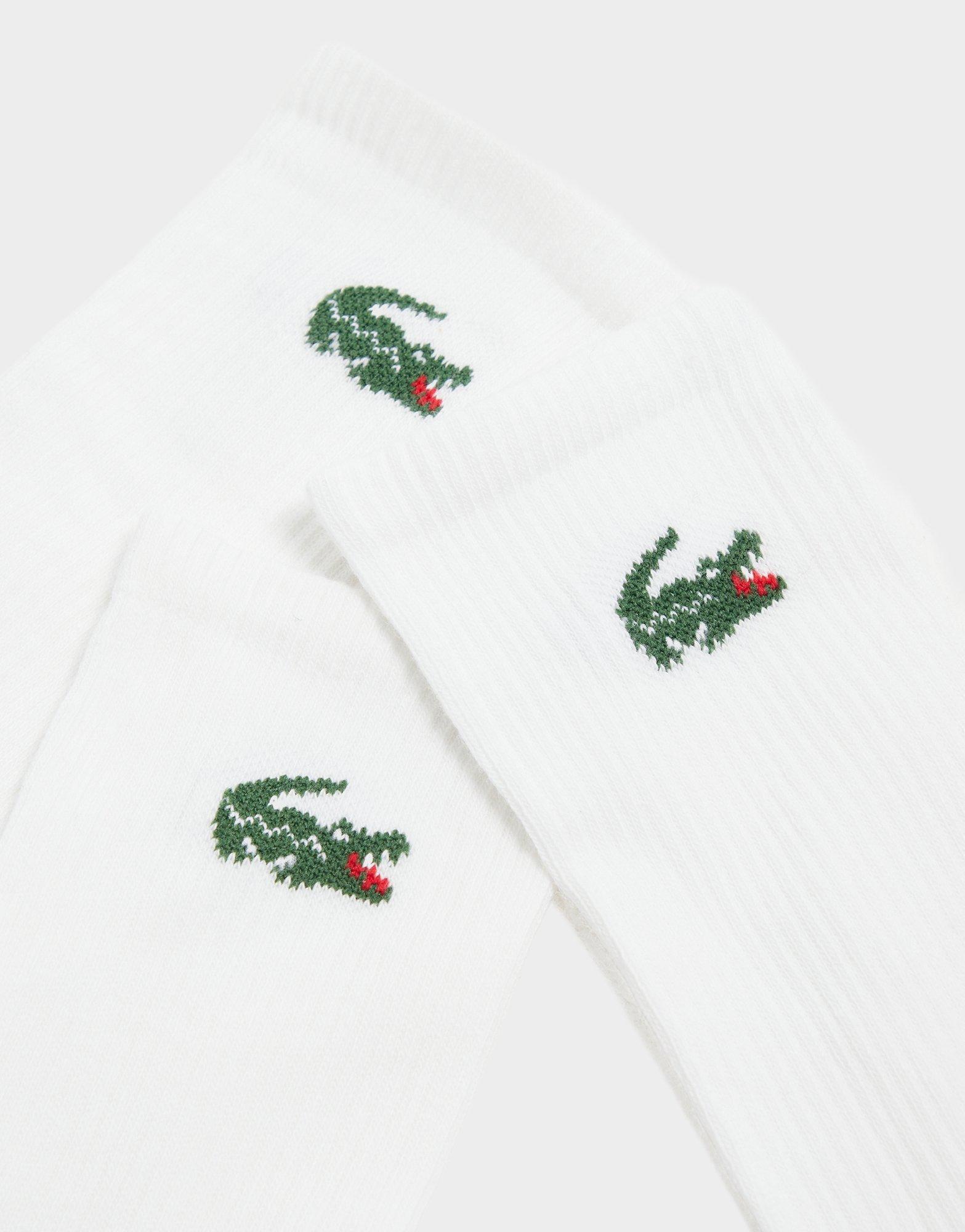 Lacoste Crocodile 3-Pack Crew Socks