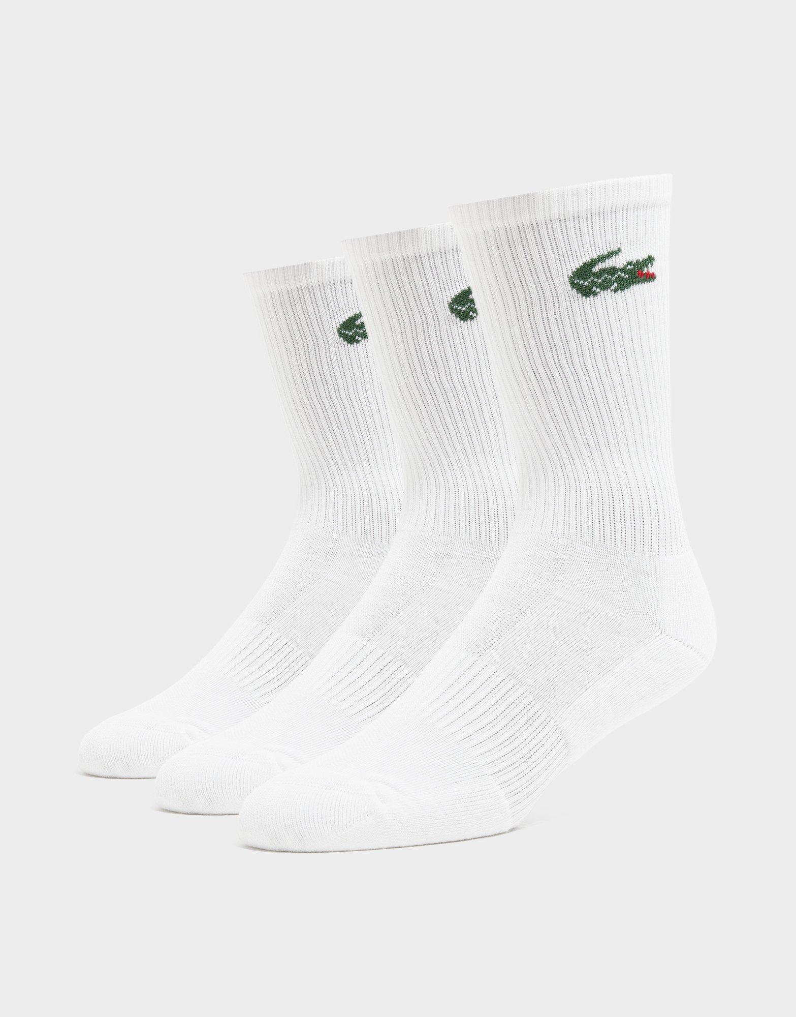 Lacoste Crocodile 3-Pack Crew Socks