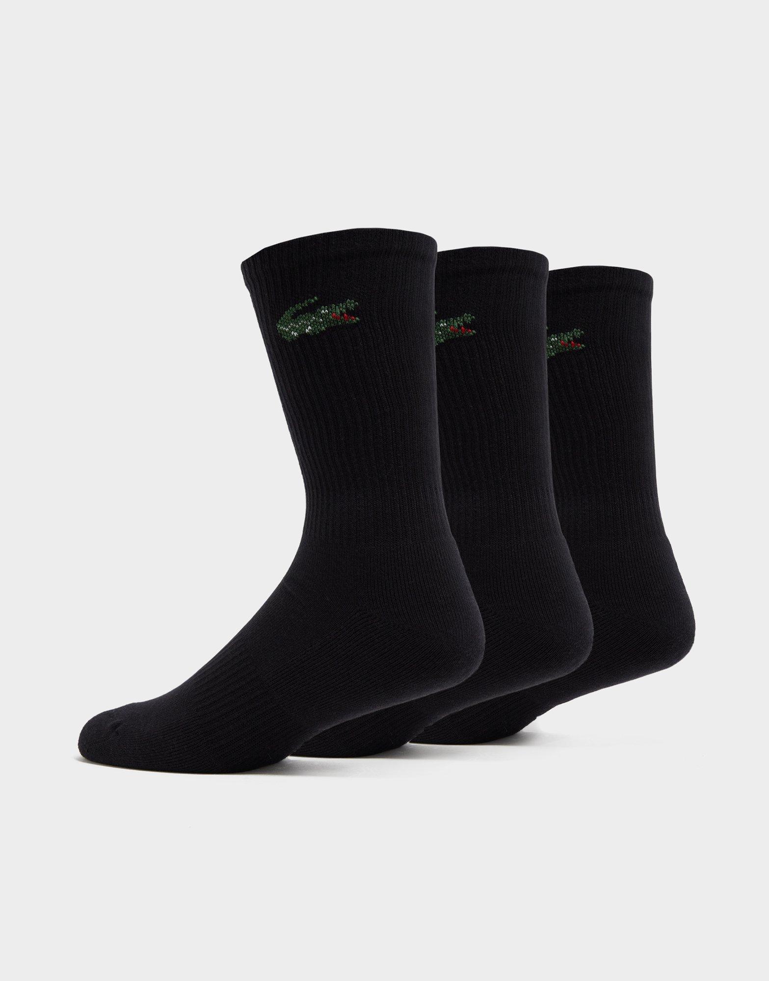 Lacoste Crocodile 3-Pack Crew Socks