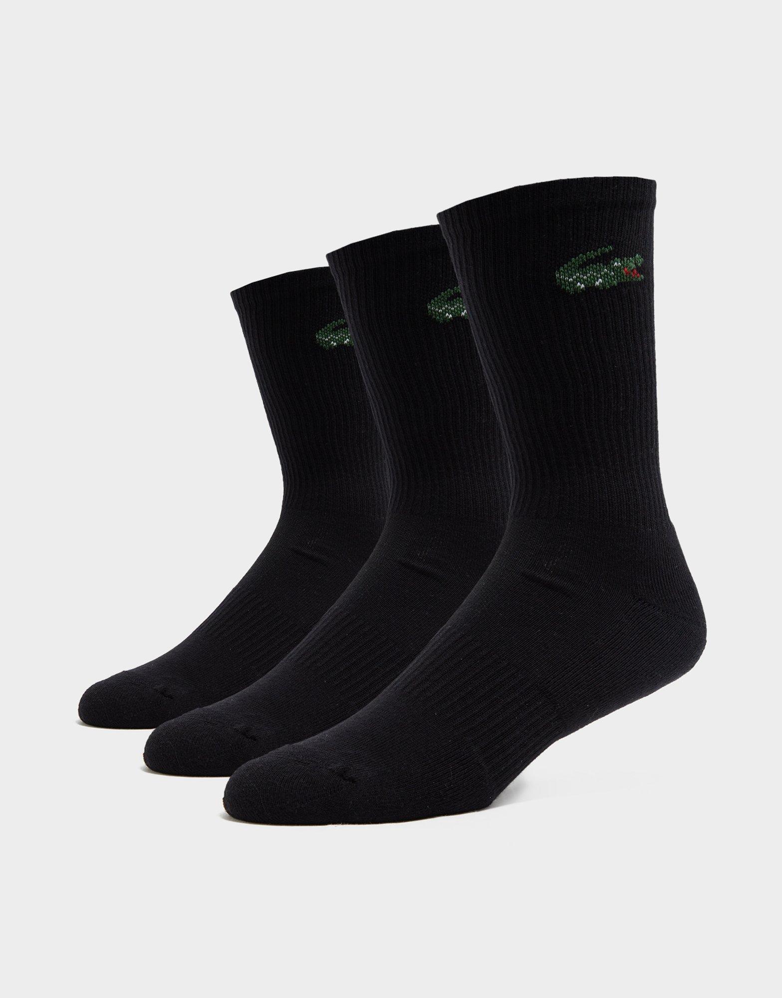 Lacoste Crocodile 3-Pack Crew Socks