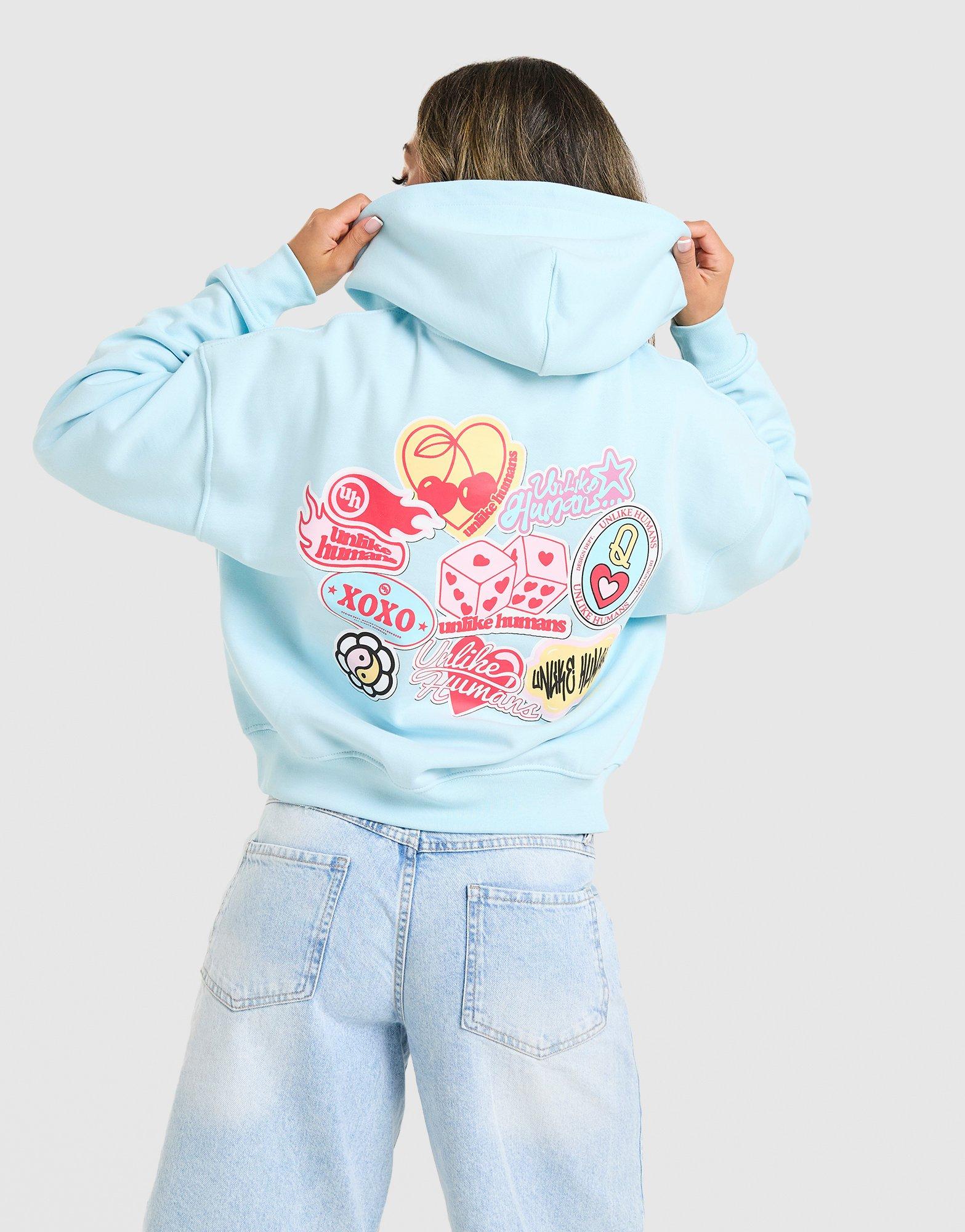 Unlike Humans Patch Boxy Hoodie