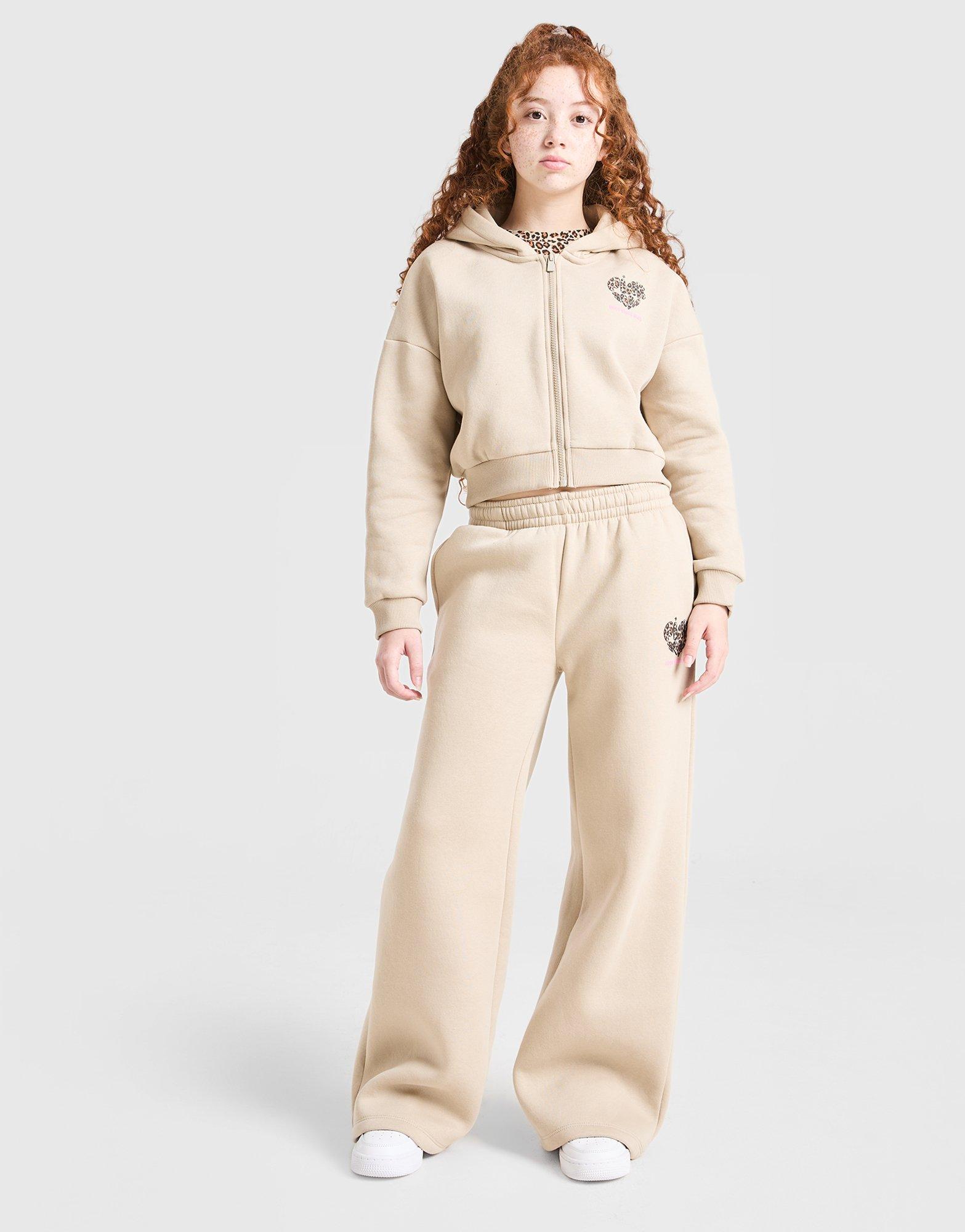 Pink Soda Sport Girls' Leopard Crop Hoodie Junior