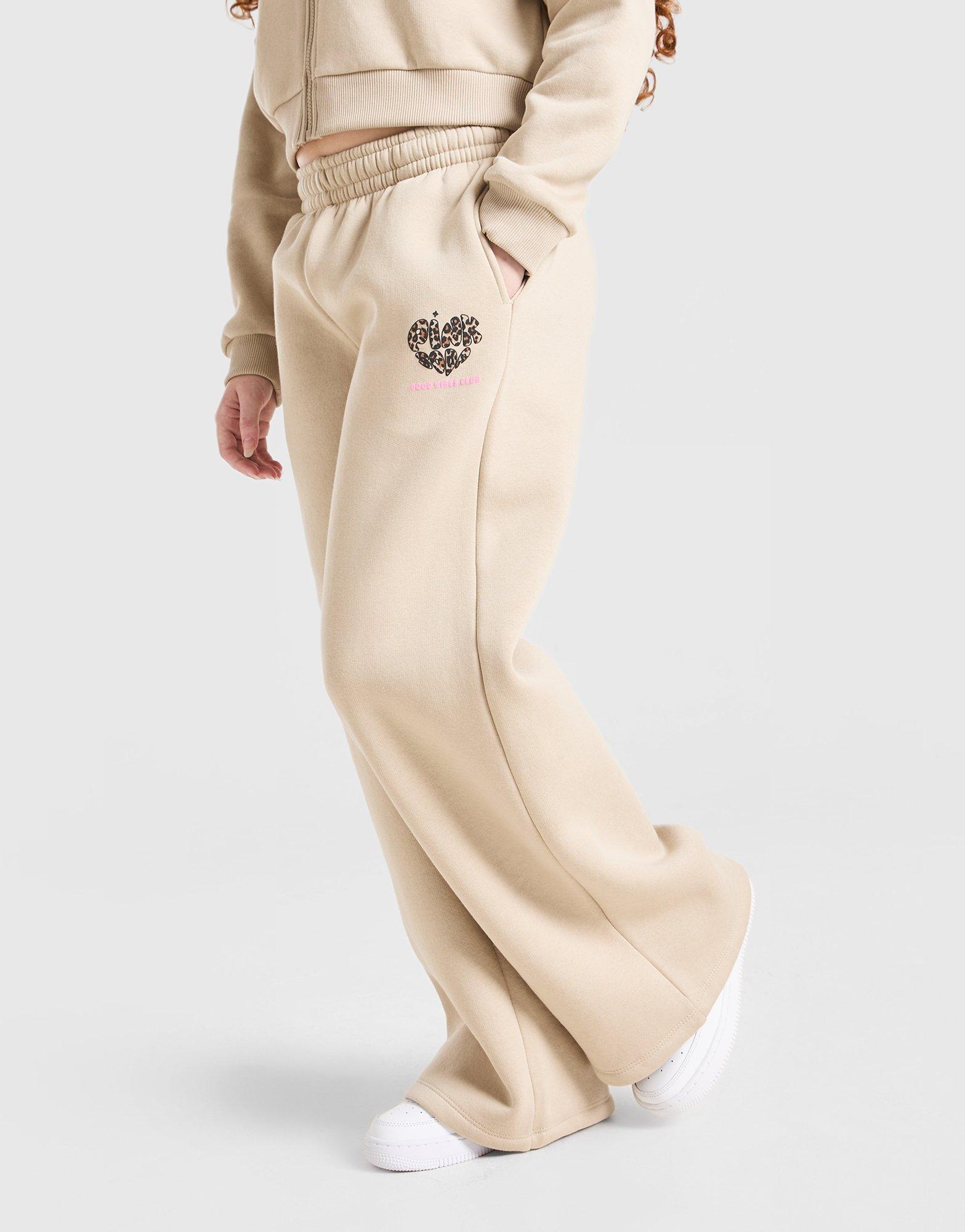 Pink Soda Sport Girls' Leopard Wide Leg Joggers Junior