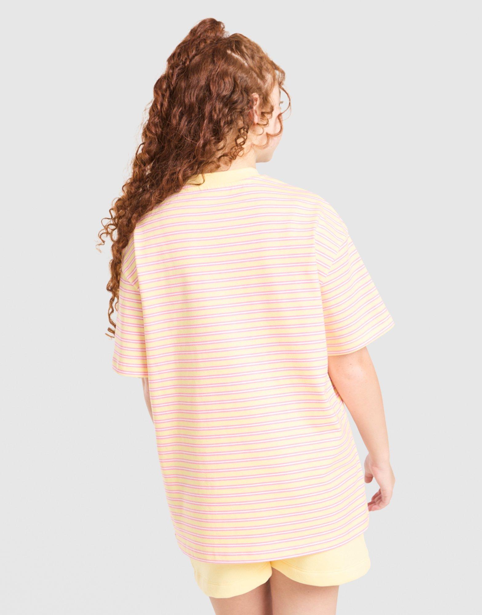 Pink Soda Sport Girls' Stripe Overszied T-Shirt Junior