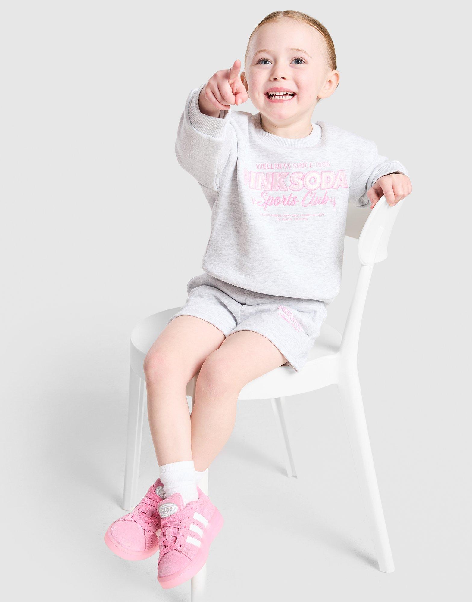 Pink Soda Sport Girls' Holiday Crew Sweatshirt/Shorts Set Infant