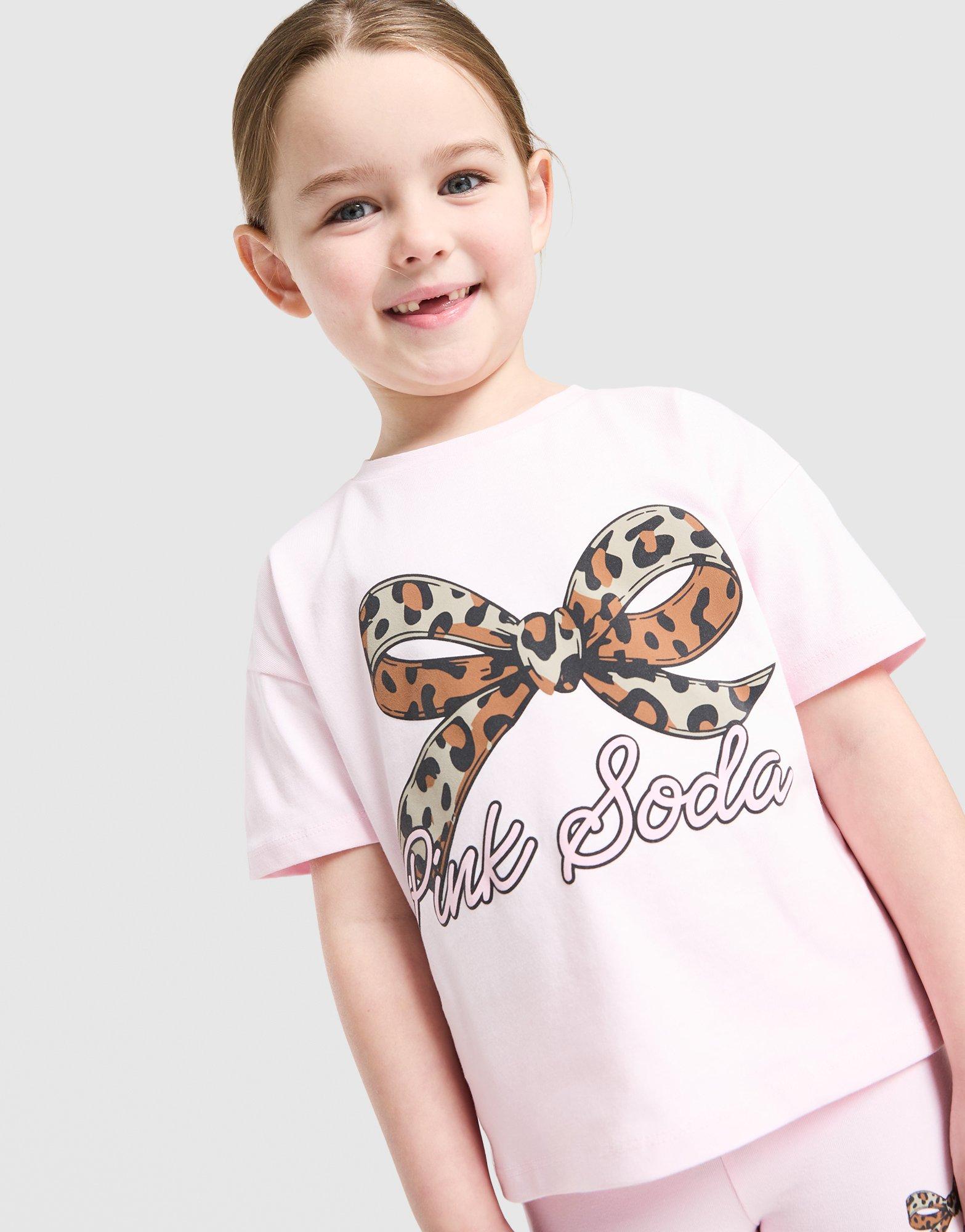 Pink Soda Sport Girls' Bow T-Shirt/Shorts Set Children