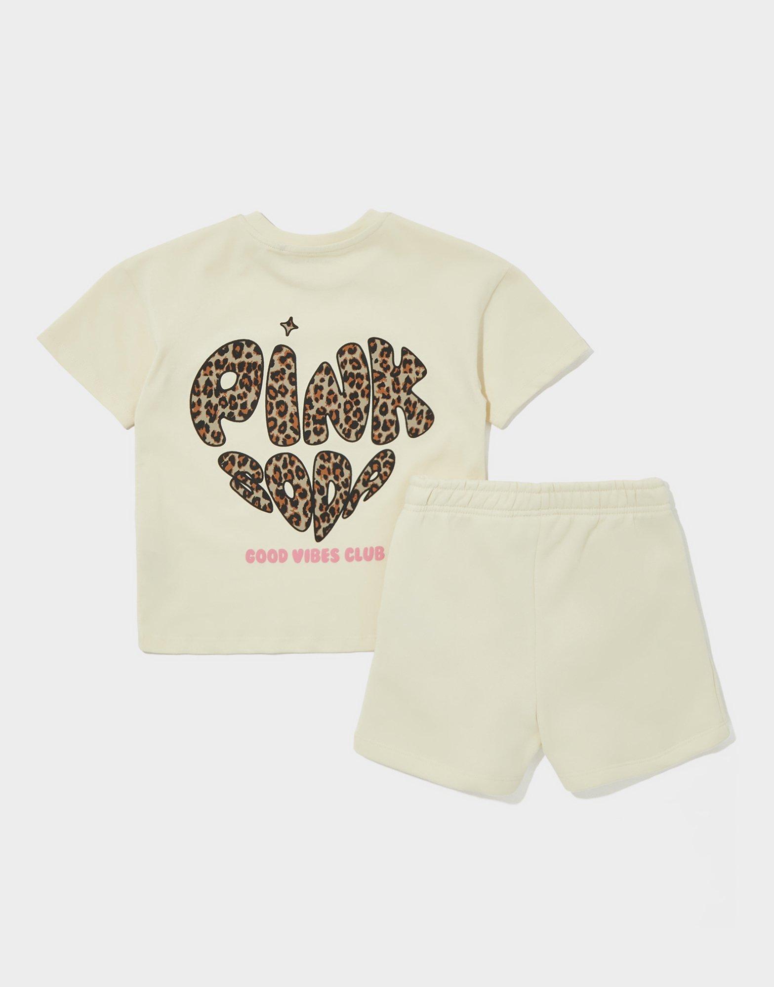 Pink Soda Sport Girls' Leopard T-Shirt/Shorts Set Children