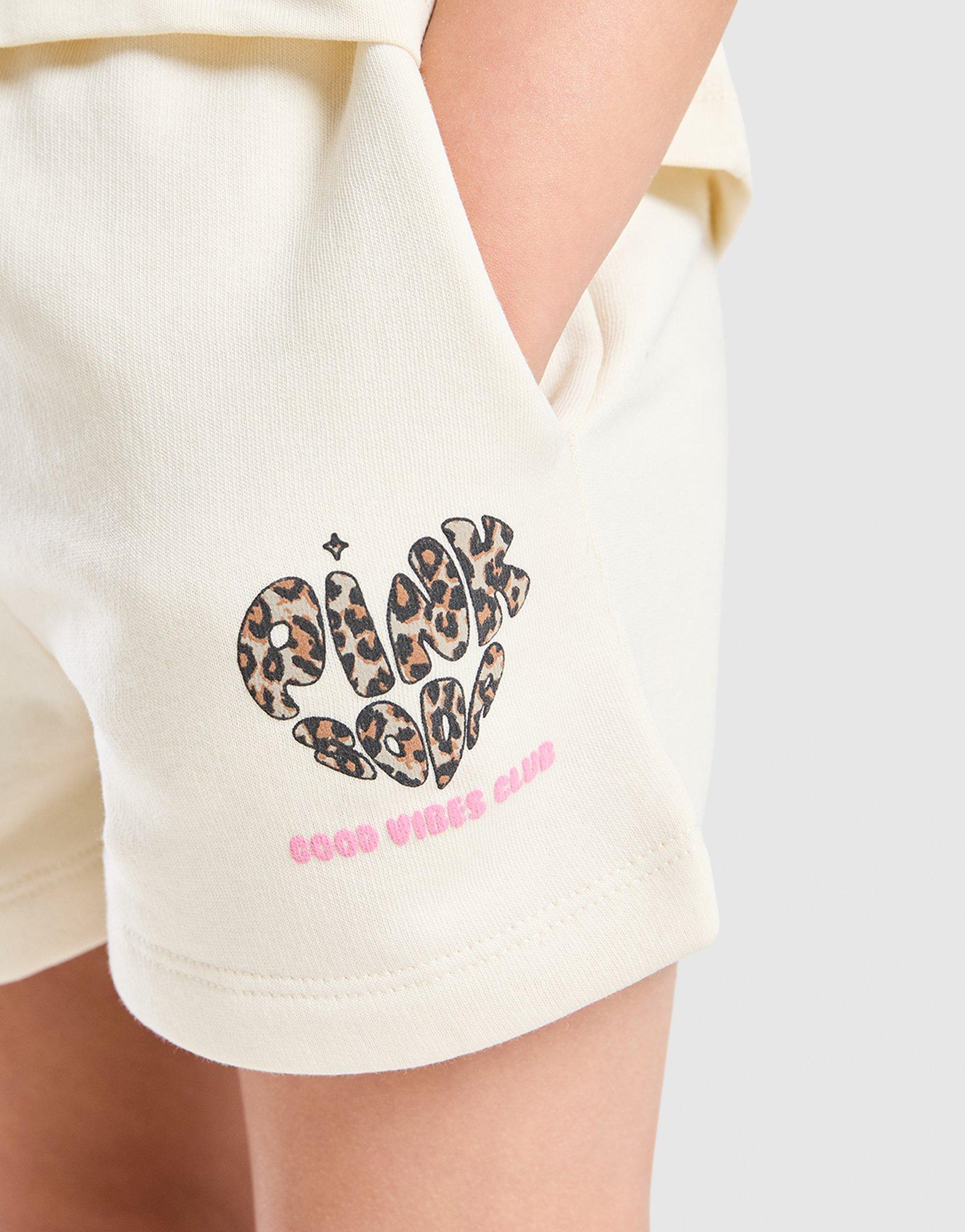 Pink Soda Sport Girls' Leopard T-Shirt/Shorts Set Children