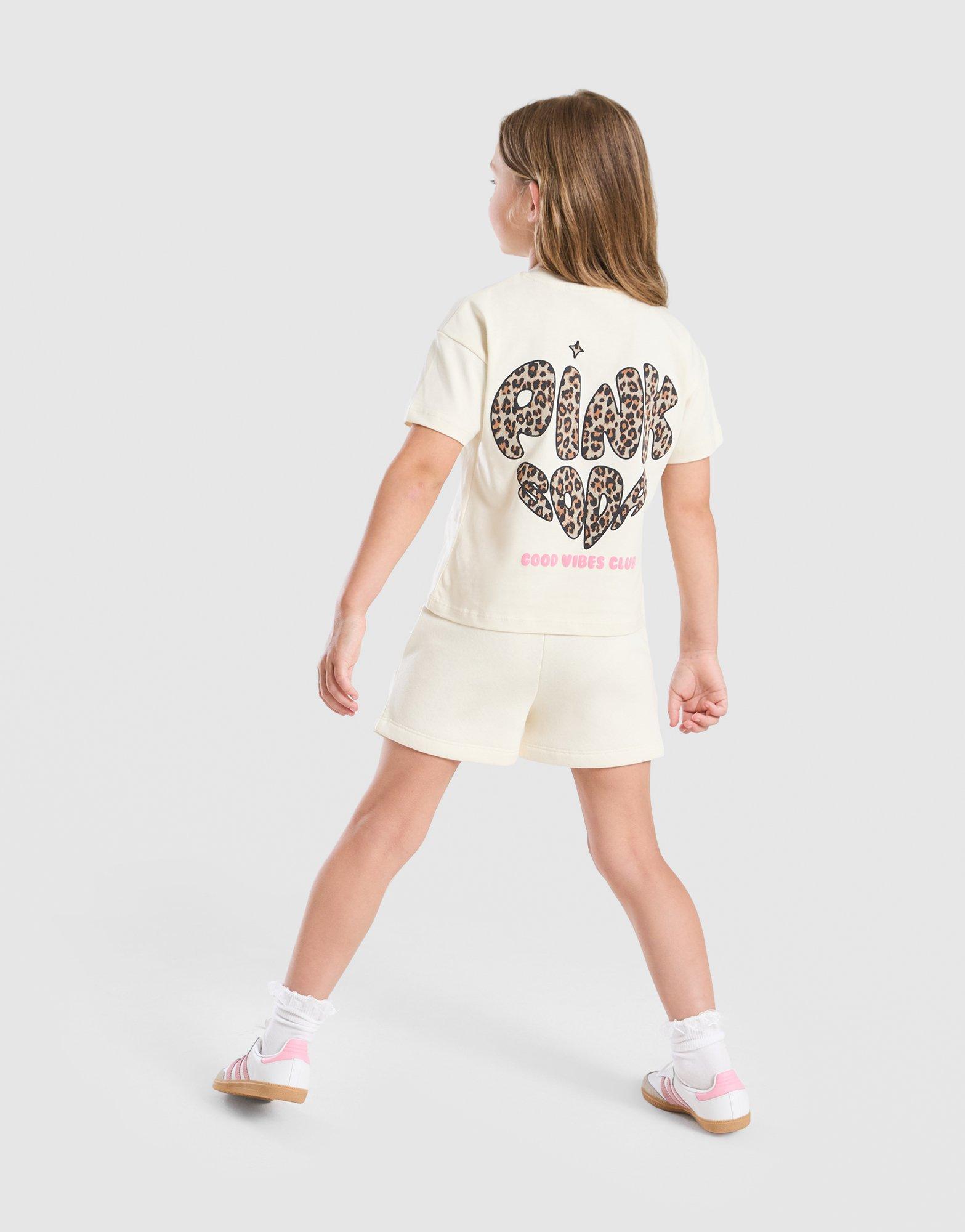Pink Soda Sport Girls' Leopard T-Shirt/Shorts Set Children