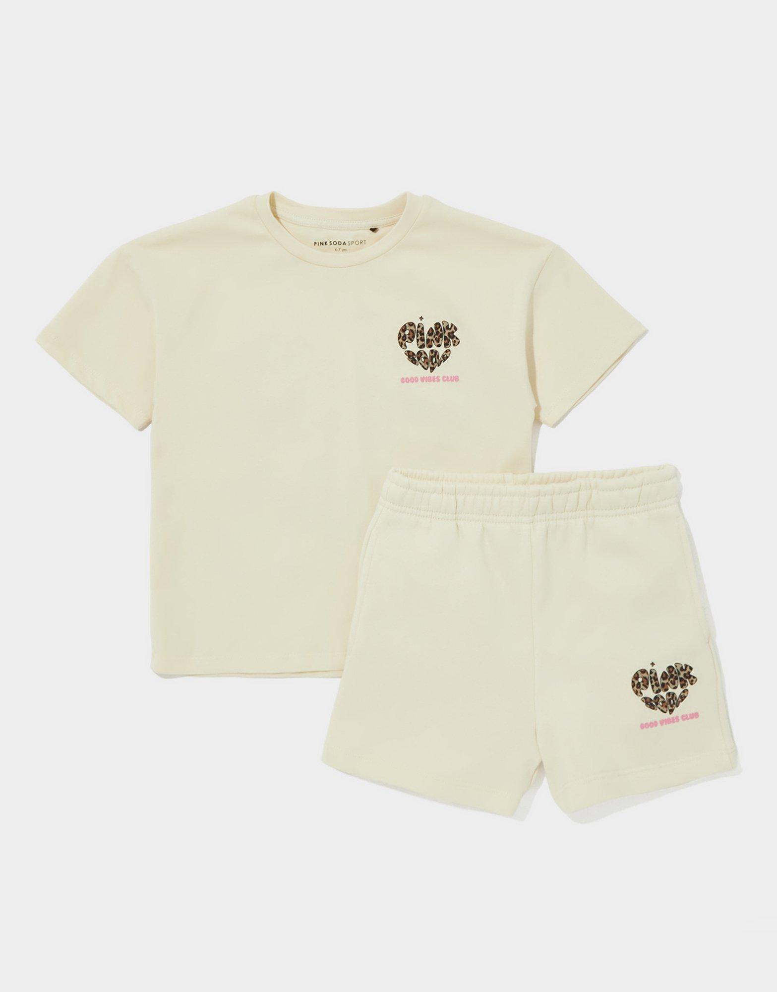 Pink Soda Sport Girls' Leopard T-Shirt/Shorts Set Children