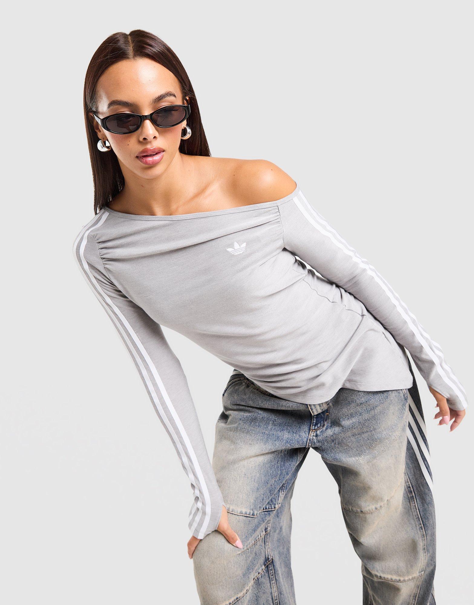 adidas Originals Long Sleeve Asymmetric One Shoulder Top