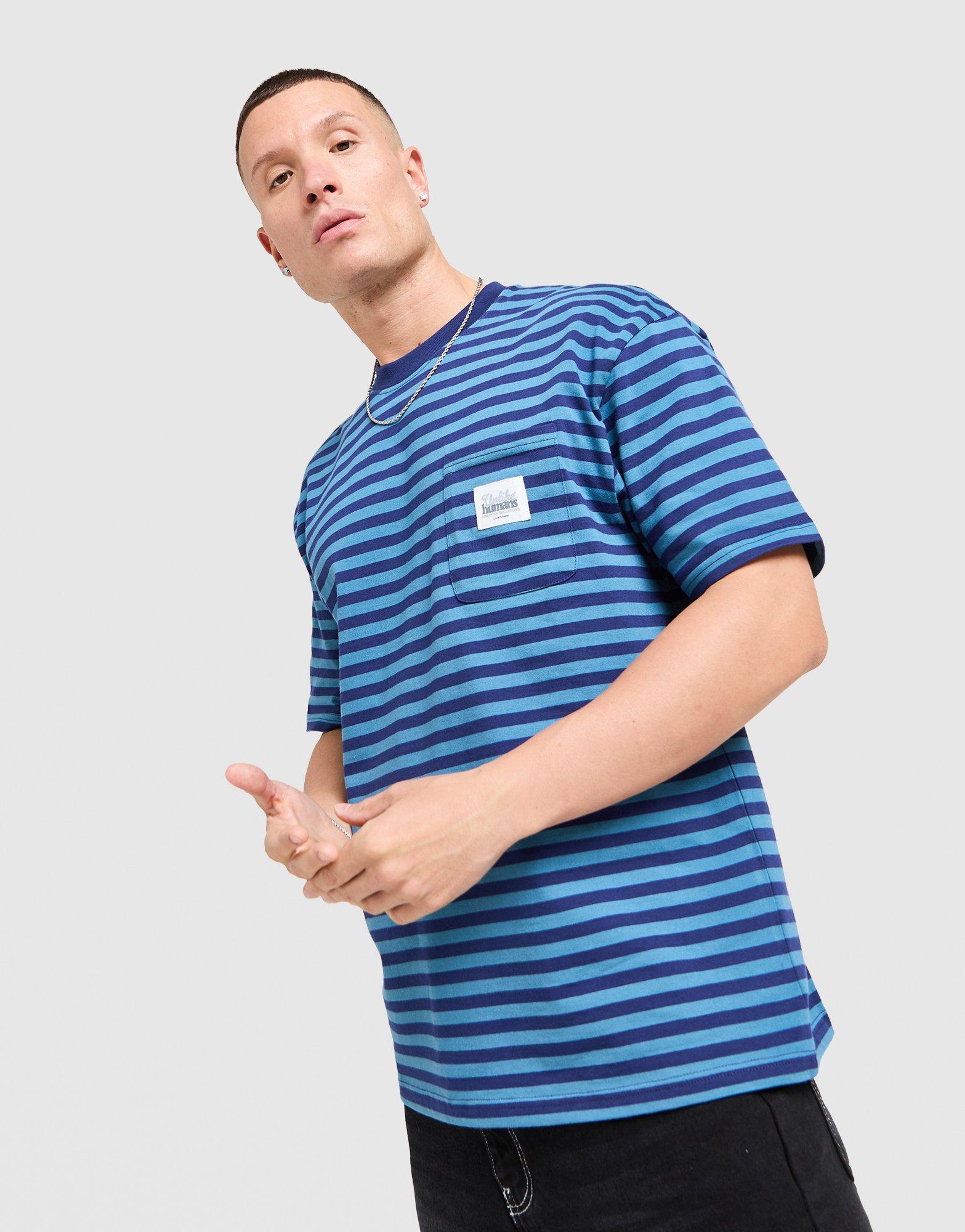 Unlike Humans Wells Stripe Pocket T-Shirt