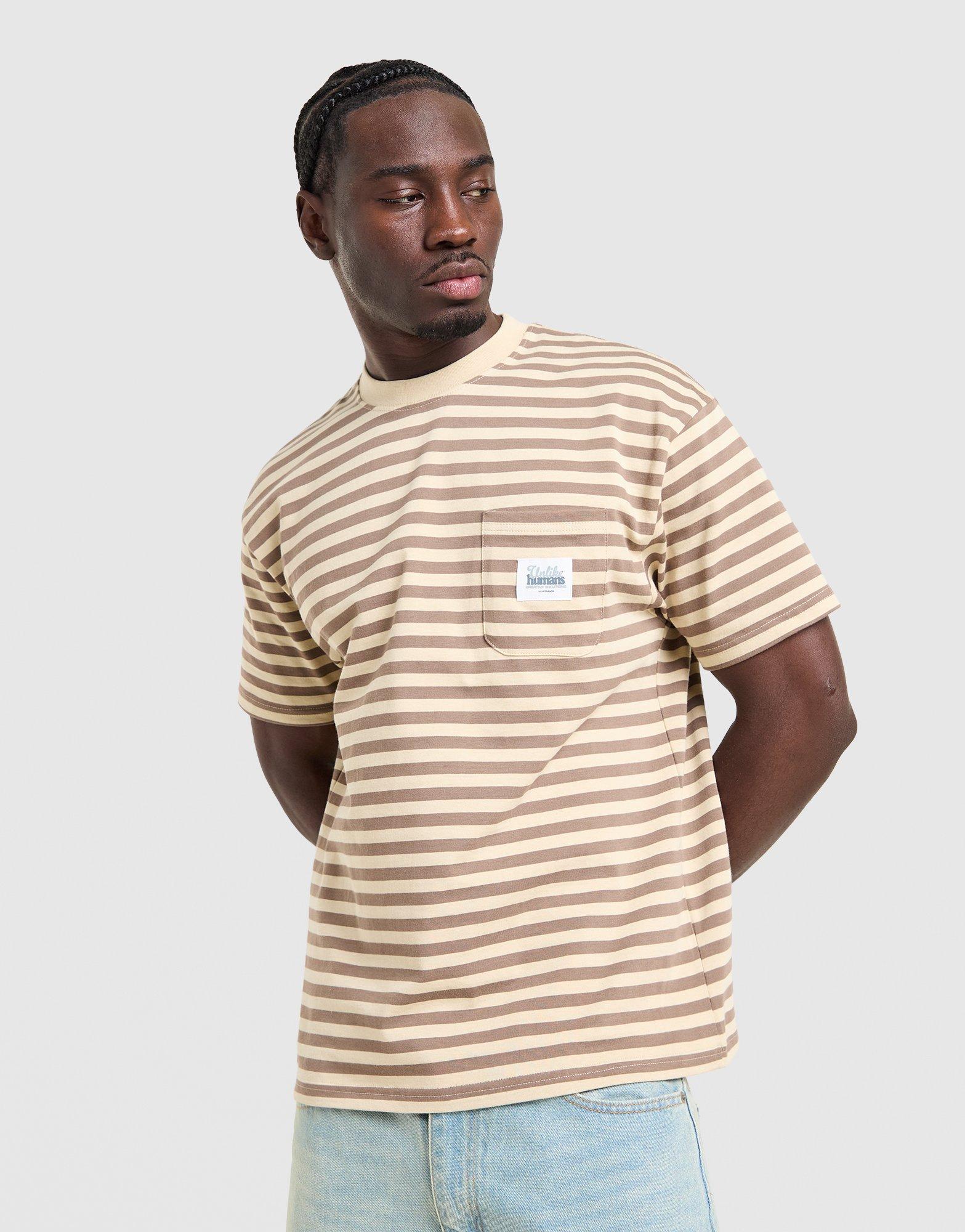 Unlike Humans Wells Stripe Pocket T-Shirt
