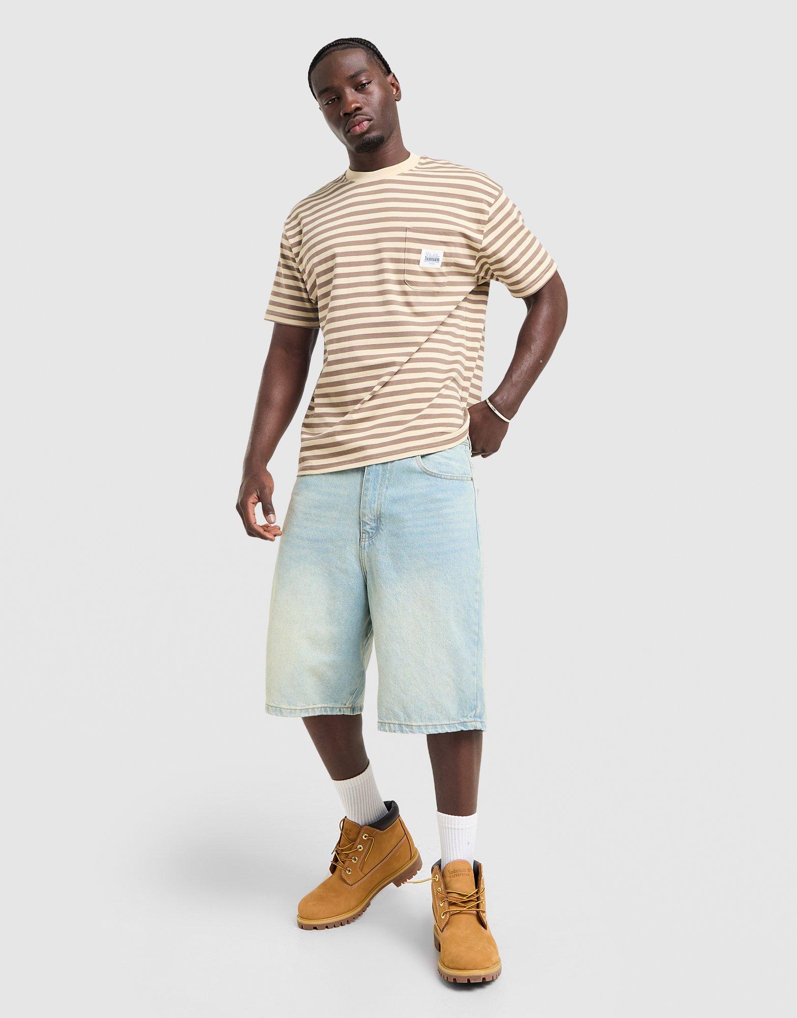 Unlike Humans Wells Stripe Pocket T-Shirt