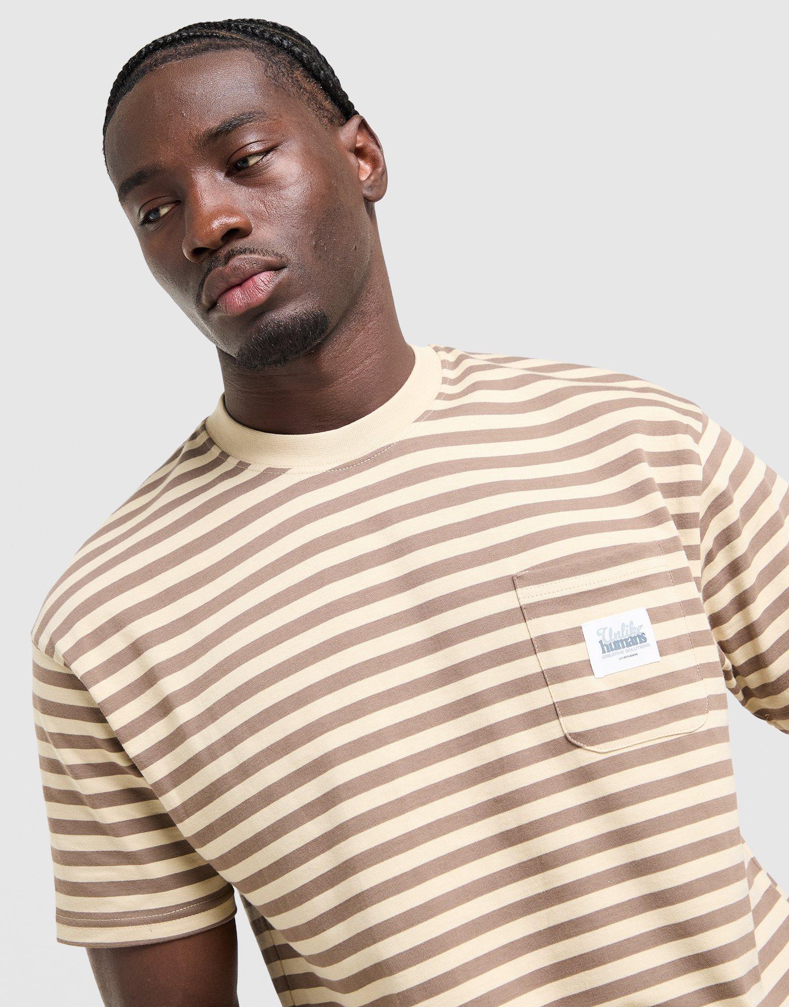 Unlike Humans Wells Stripe Pocket T-Shirt
