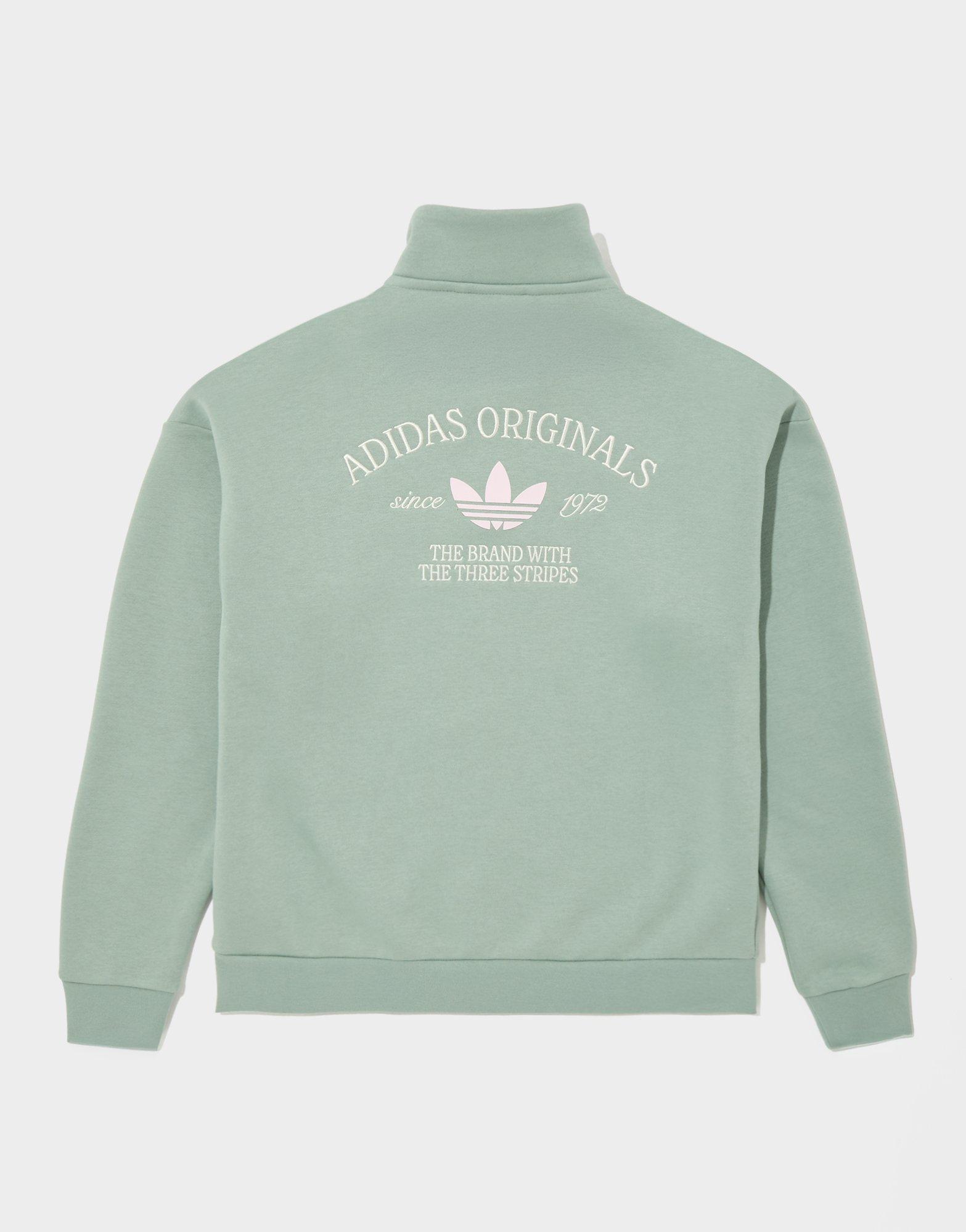 adidas Originals Girls' Varisty 1/4 Zip Sweatshirt Junior