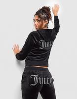 JUICY COUTURE Diamante JC Logo Full Zip Hoodie