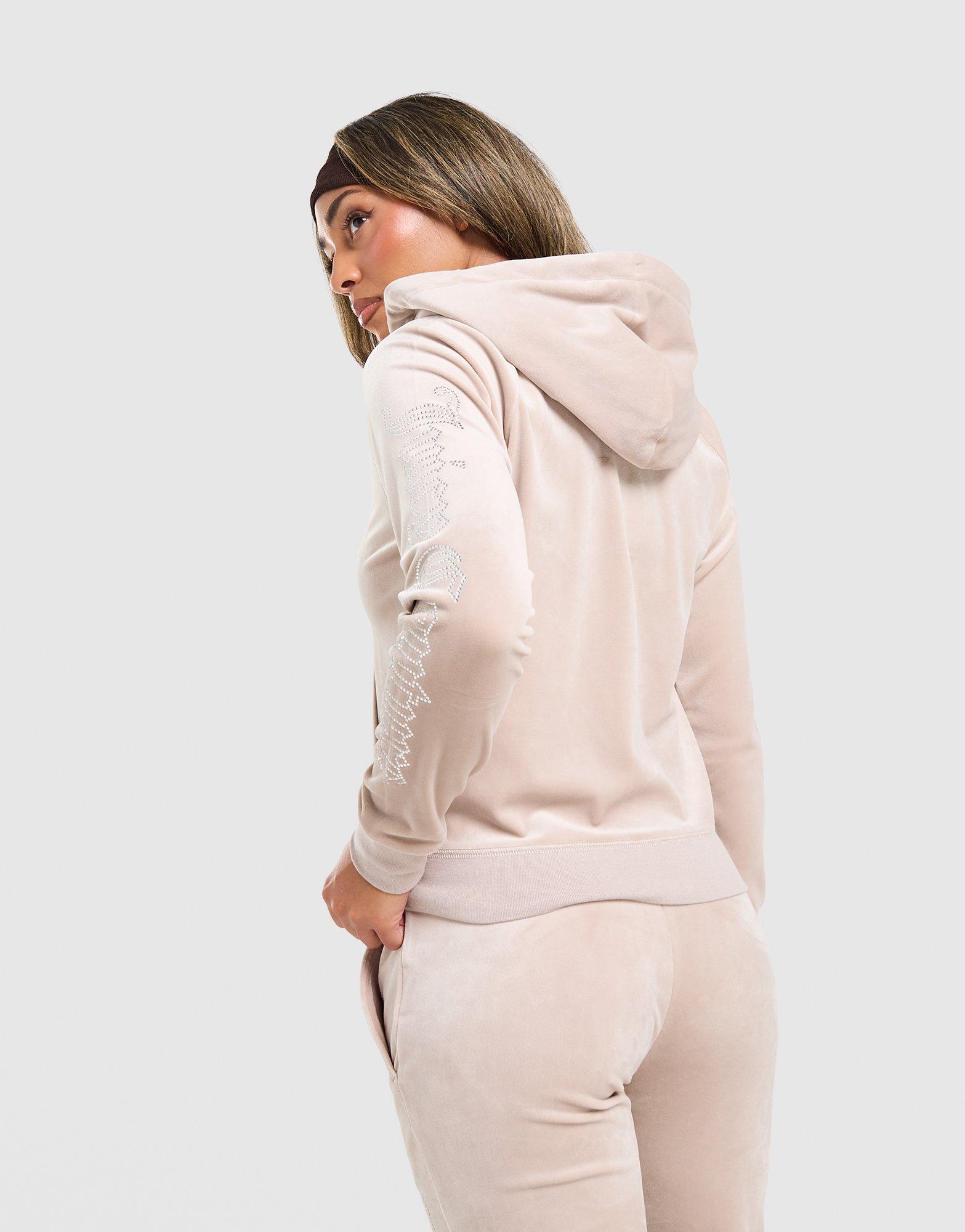 JUICY COUTURE Outline Diamante Full Zip Hoodie