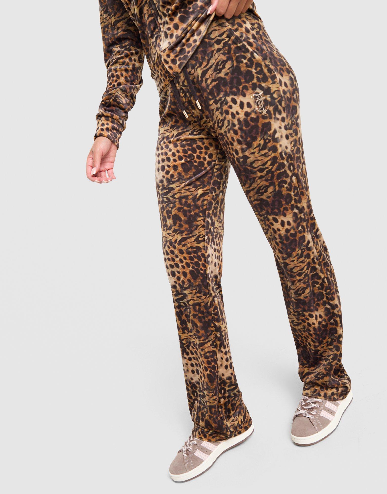 JUICY COUTURE Diamante Leopard Joggers
