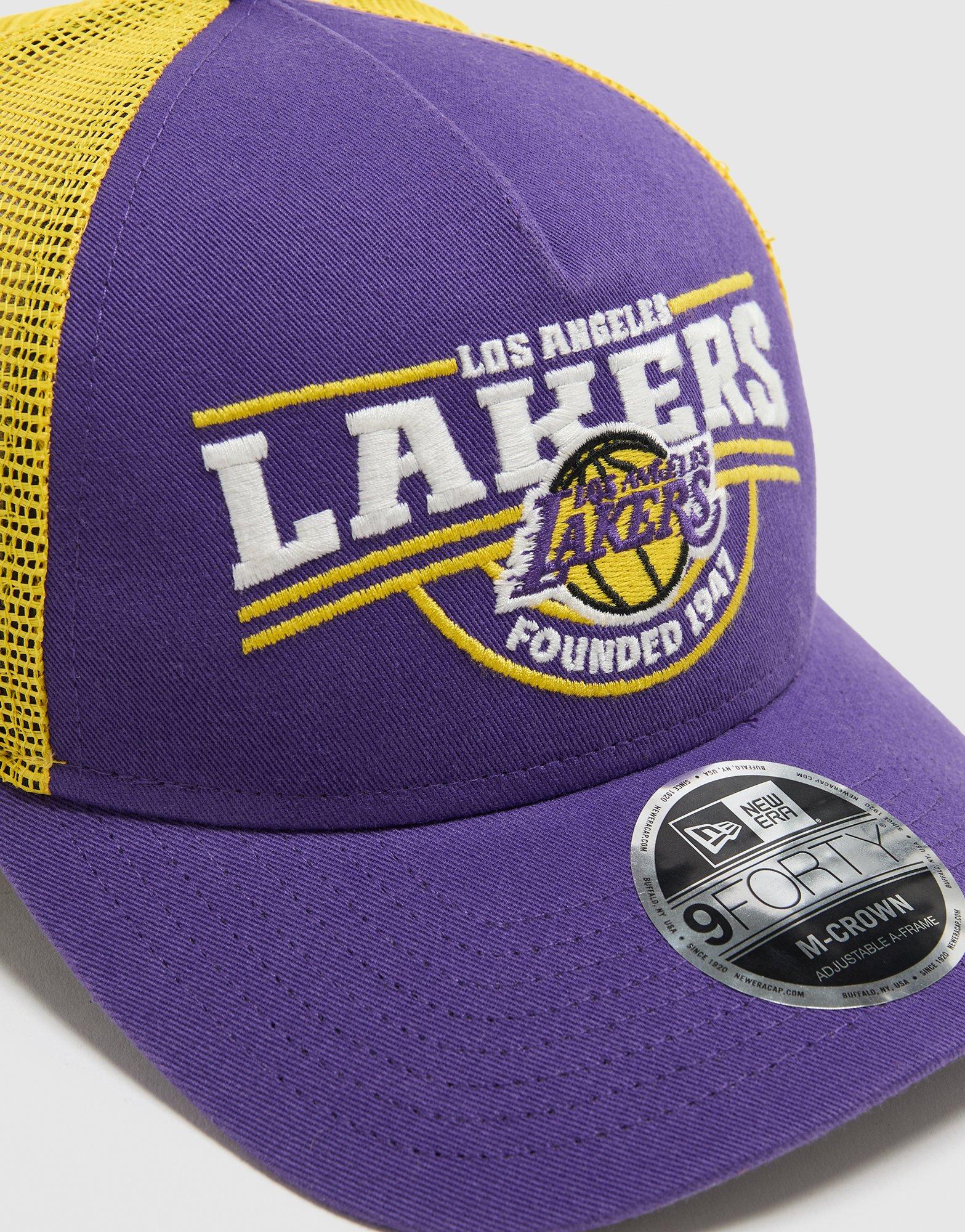 New Era NBA LA Lakers M-Crown 9FORTY Trucker Cap