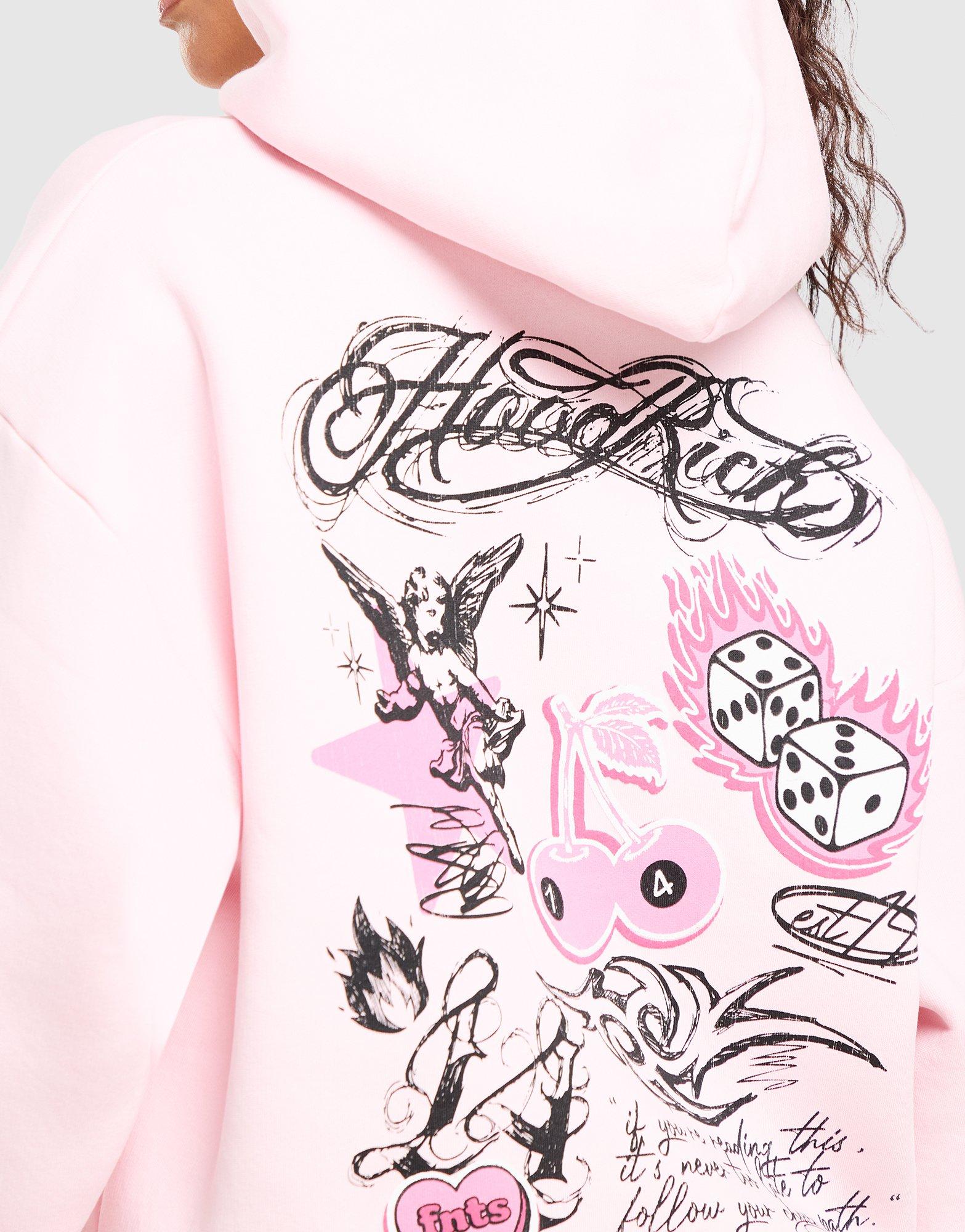 Hoodrich Scribble Open Hem Hoodie