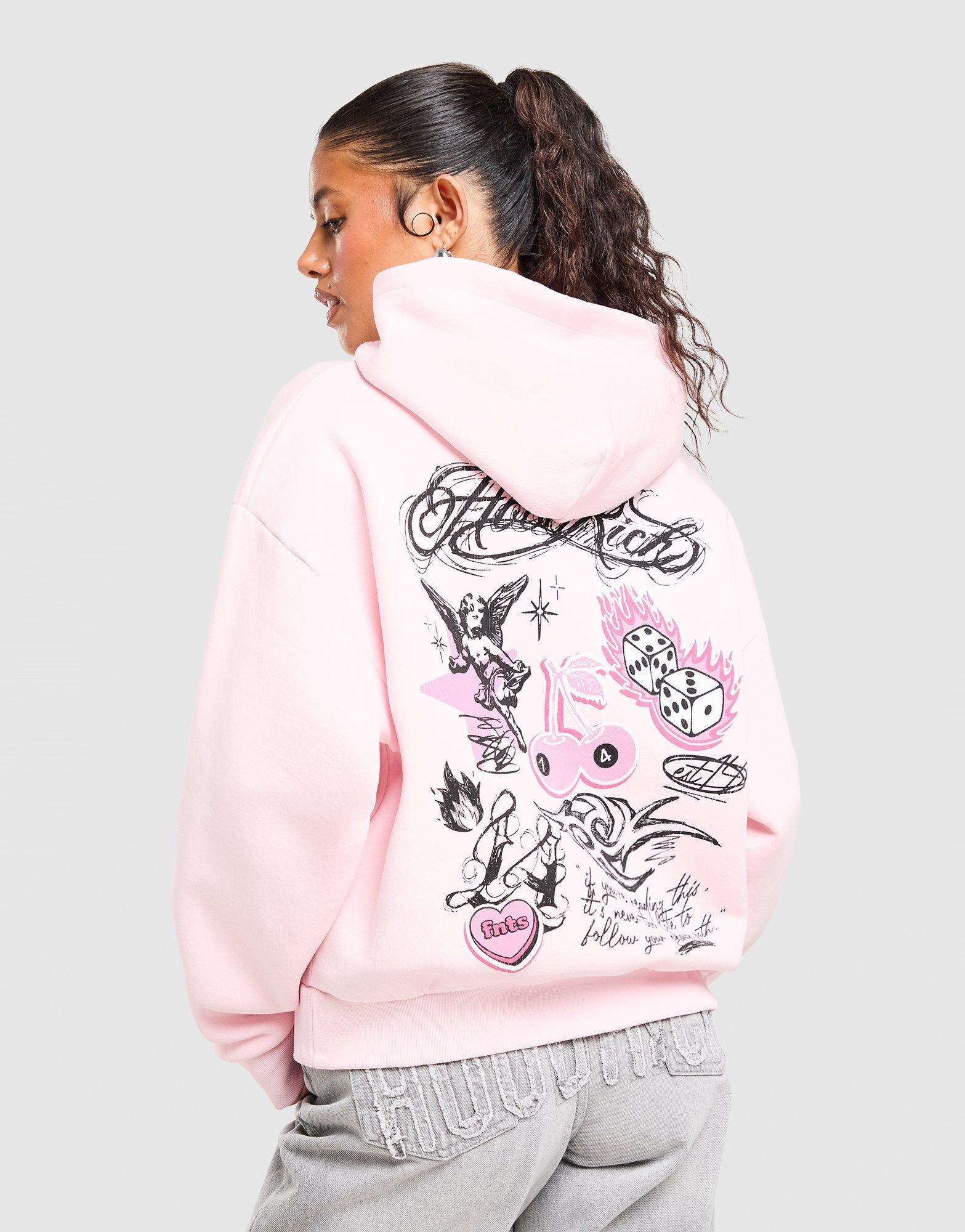 Hoodrich Scribble Open Hem Hoodie